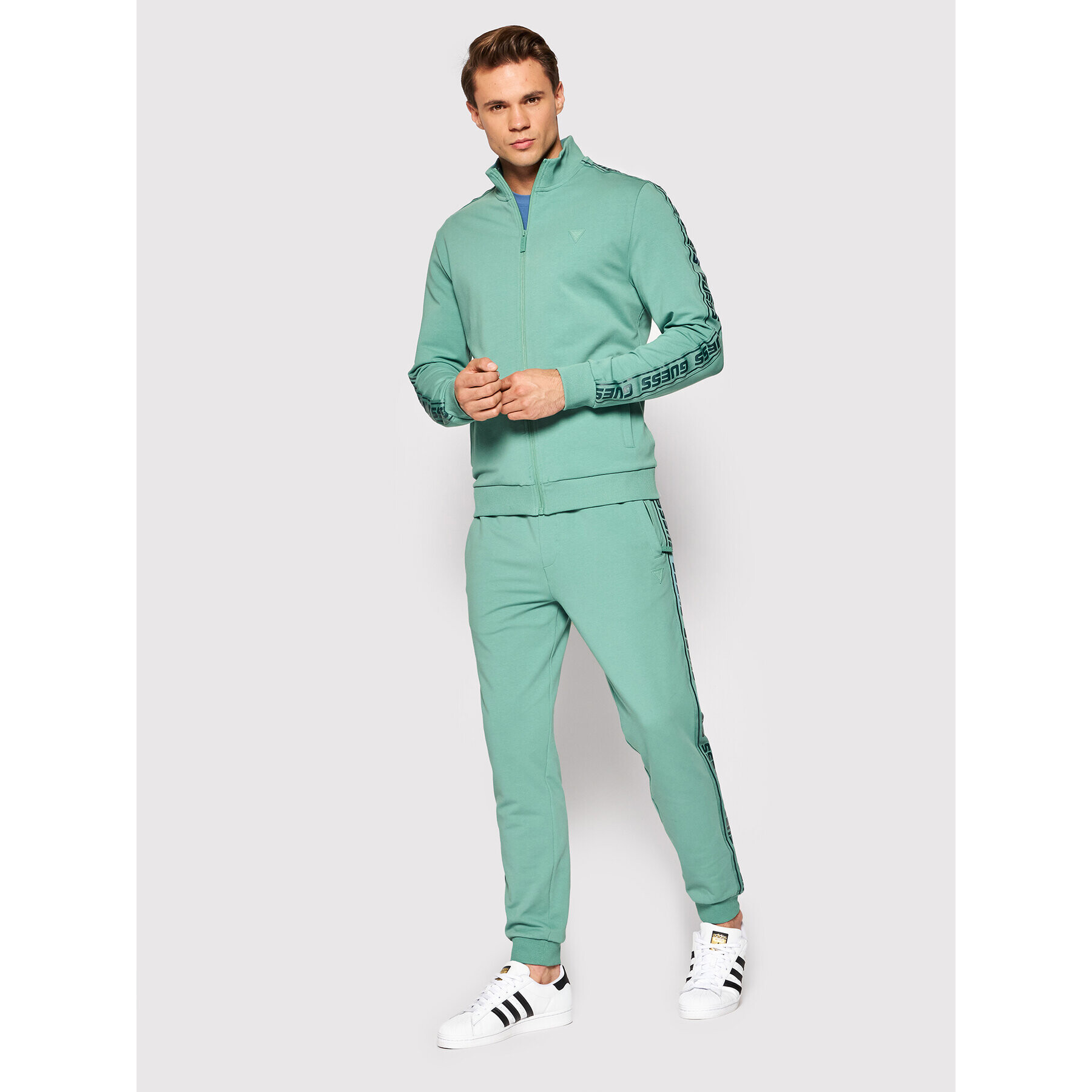 Guess Bluză Z2YQ12 K6ZS1 Verde Regular Fit - Pled.ro