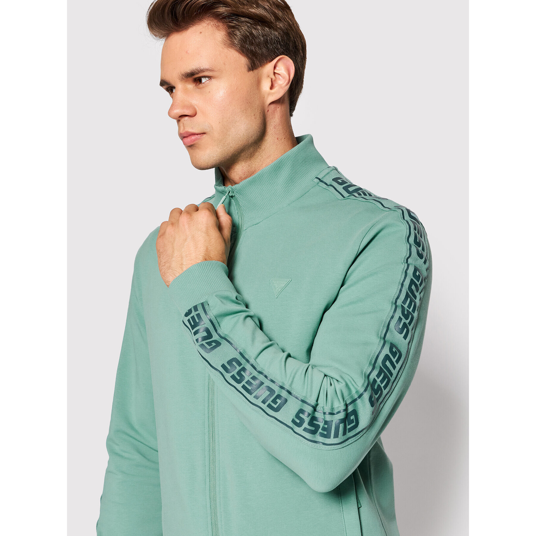 Guess Bluză Z2YQ12 K6ZS1 Verde Regular Fit - Pled.ro