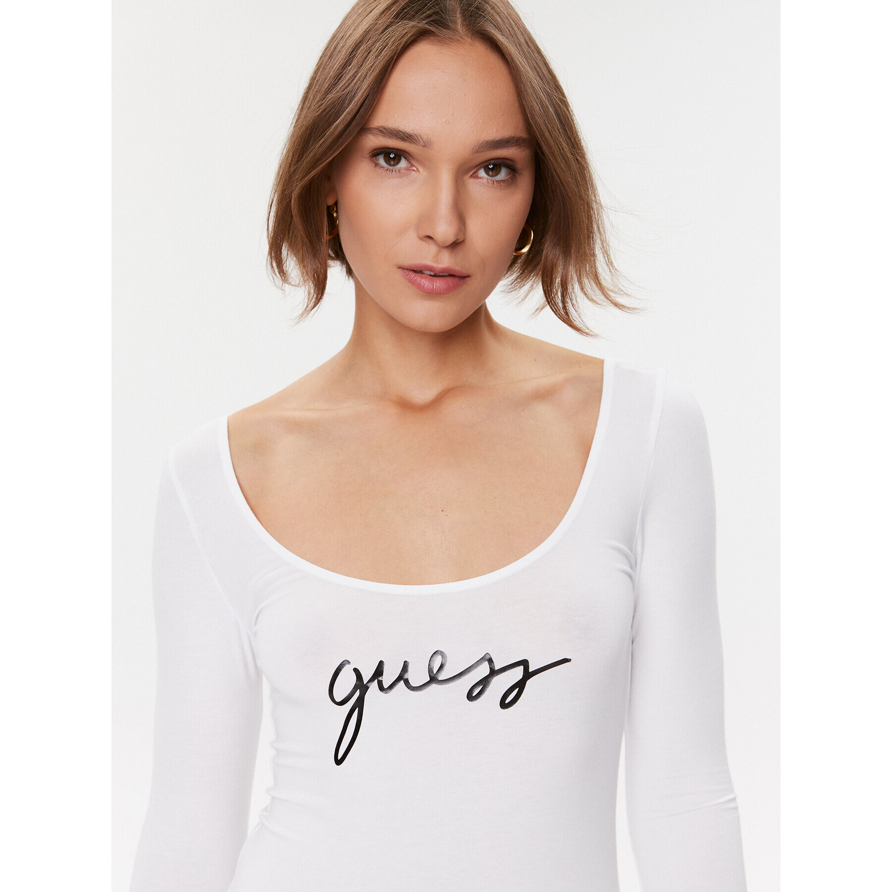 Guess Body O3BM03 KBBU1 Alb Slim Fit - Pled.ro