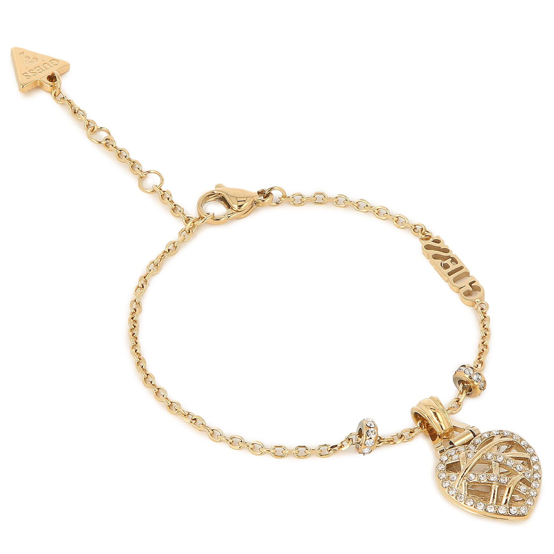 Guess Brățară Heart Cage JUBB03 100JW Placat cu aur galben - Pled.ro