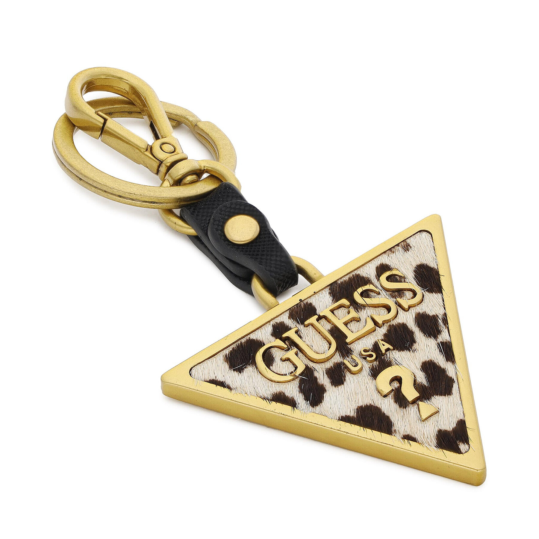 Guess Breloc Leather Triangle Keyring RW7420 P2201 Auriu - Pled.ro