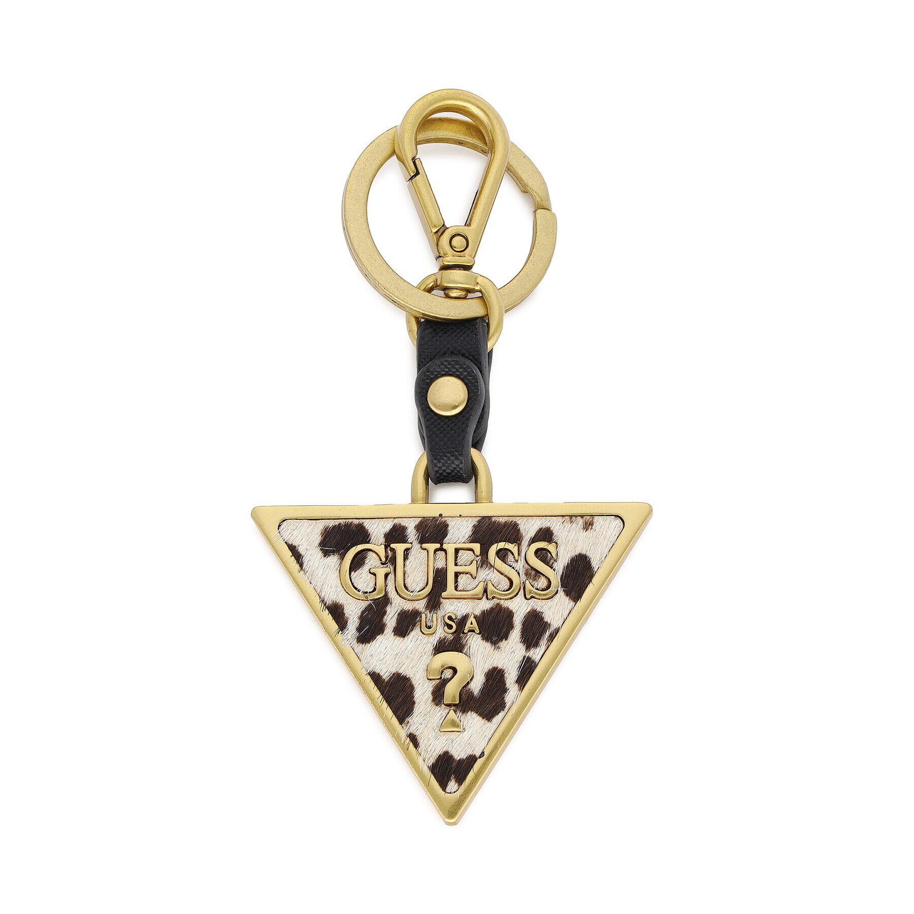 Guess Breloc Leather Triangle Keyring RW7420 P2201 Auriu - Pled.ro