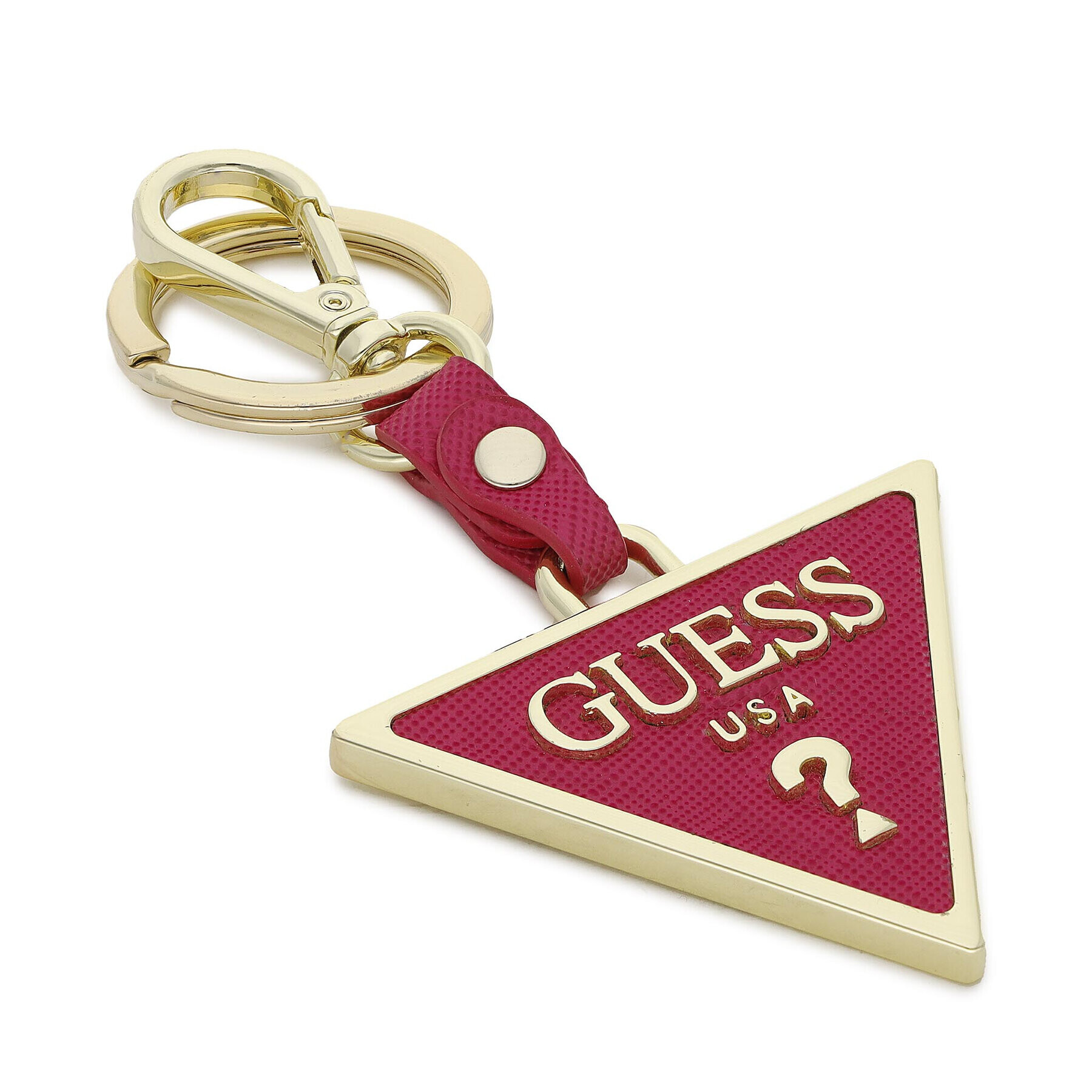 Guess Breloc Saffiano Triangle Keyring RW7421 P2201 Roz - Pled.ro