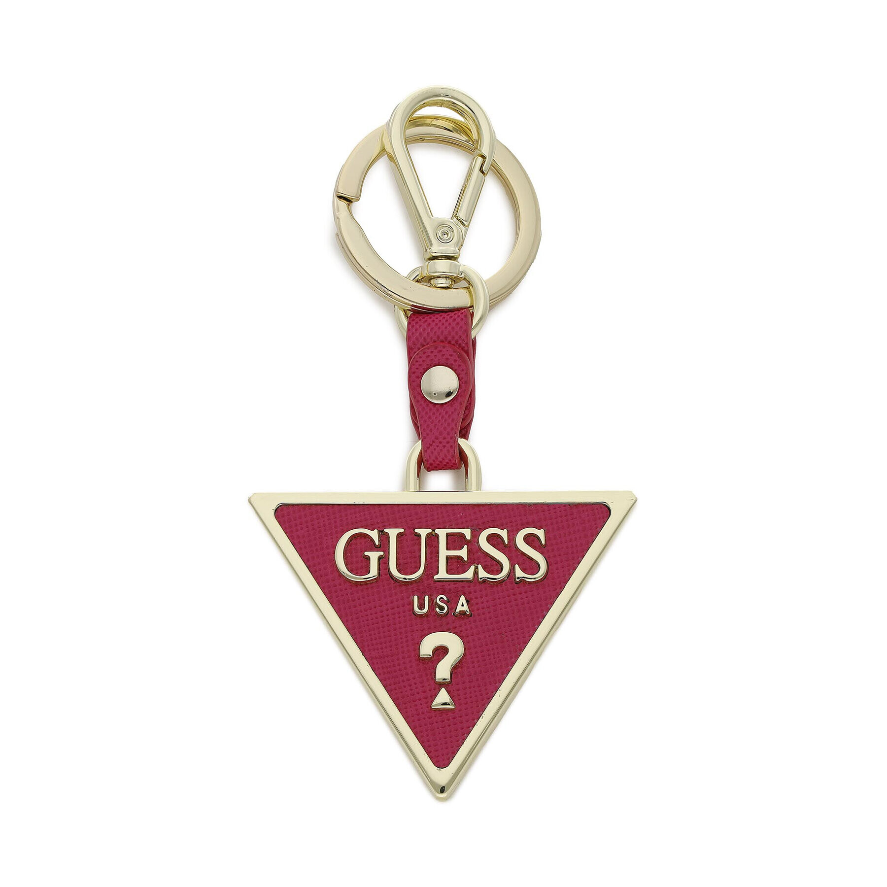 Guess Breloc Saffiano Triangle Keyring RW7421 P2201 Roz - Pled.ro