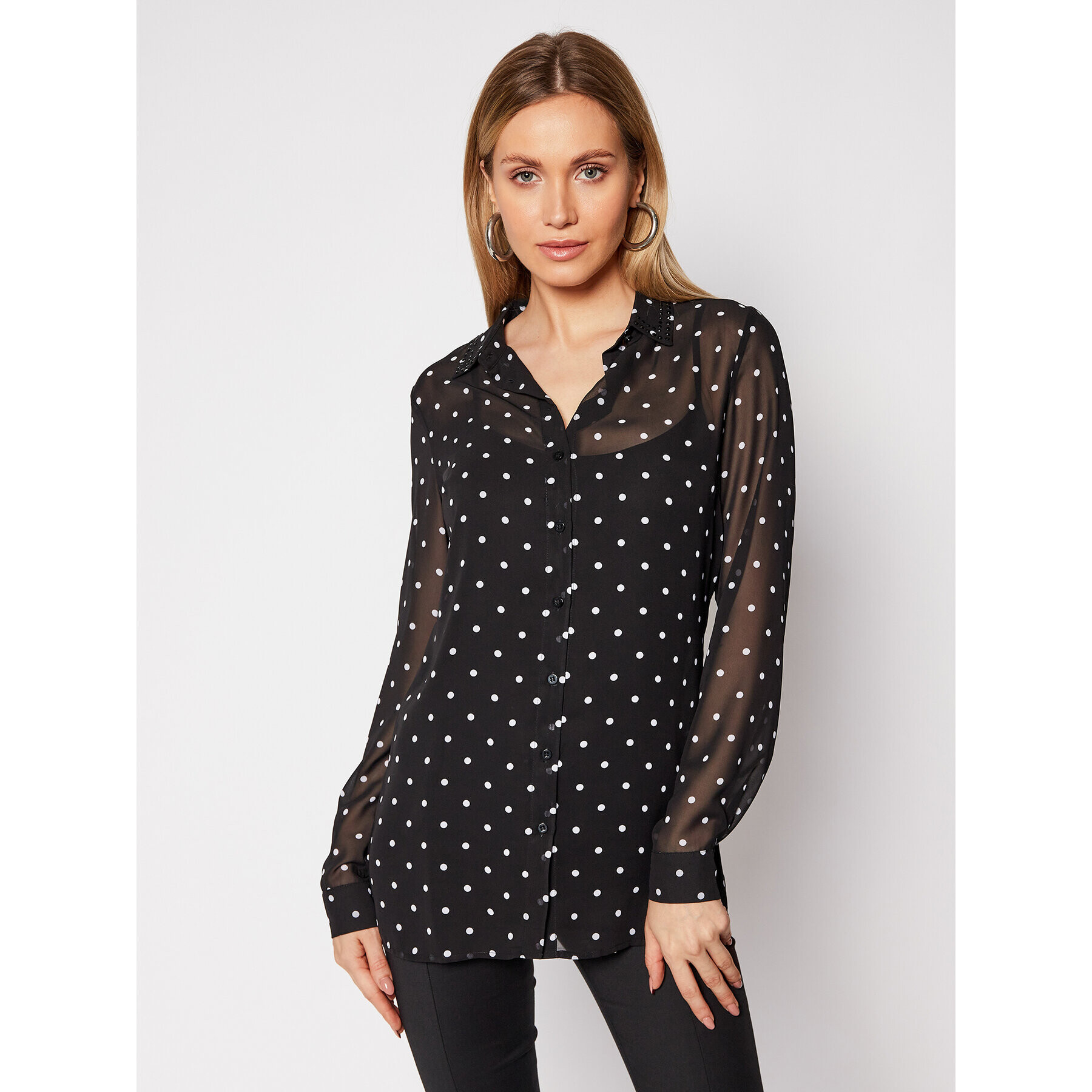 Guess Cămașă Clouis W1RH09 W70Q0 Negru Relaxed Fit - Pled.ro