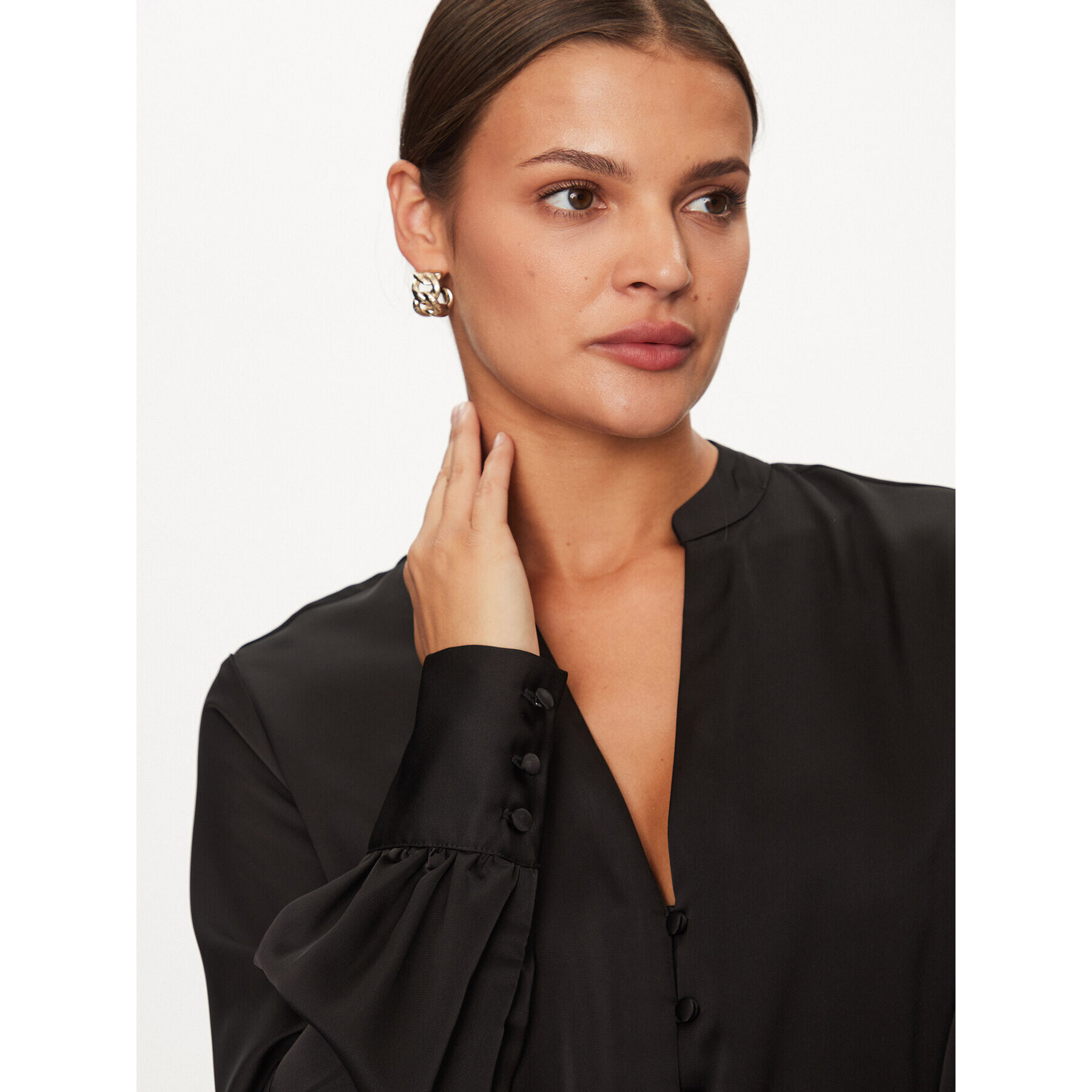 Guess Cămașă Rita W3BH75 WEX62 Negru Regular Fit - Pled.ro