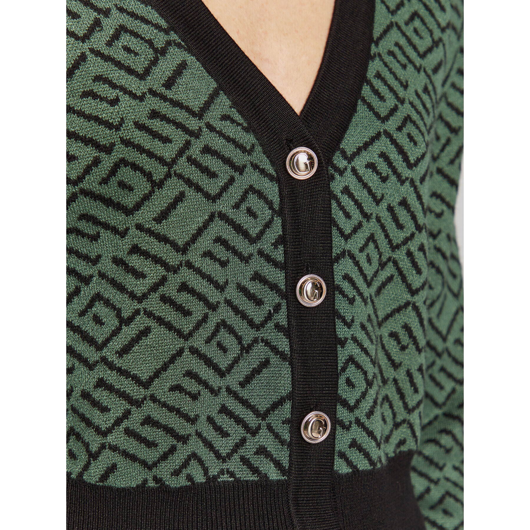 Guess Cardigan Posie W2BR55 Z2YK2 Verde Regular Fit - Pled.ro