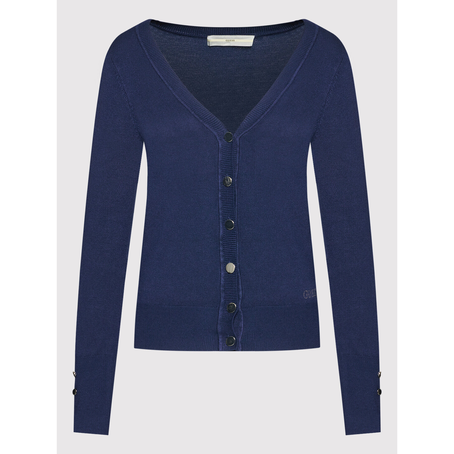 Guess Cardigan Zena W2RR29 Z2V60 Bleumarin Slim Fit - Pled.ro