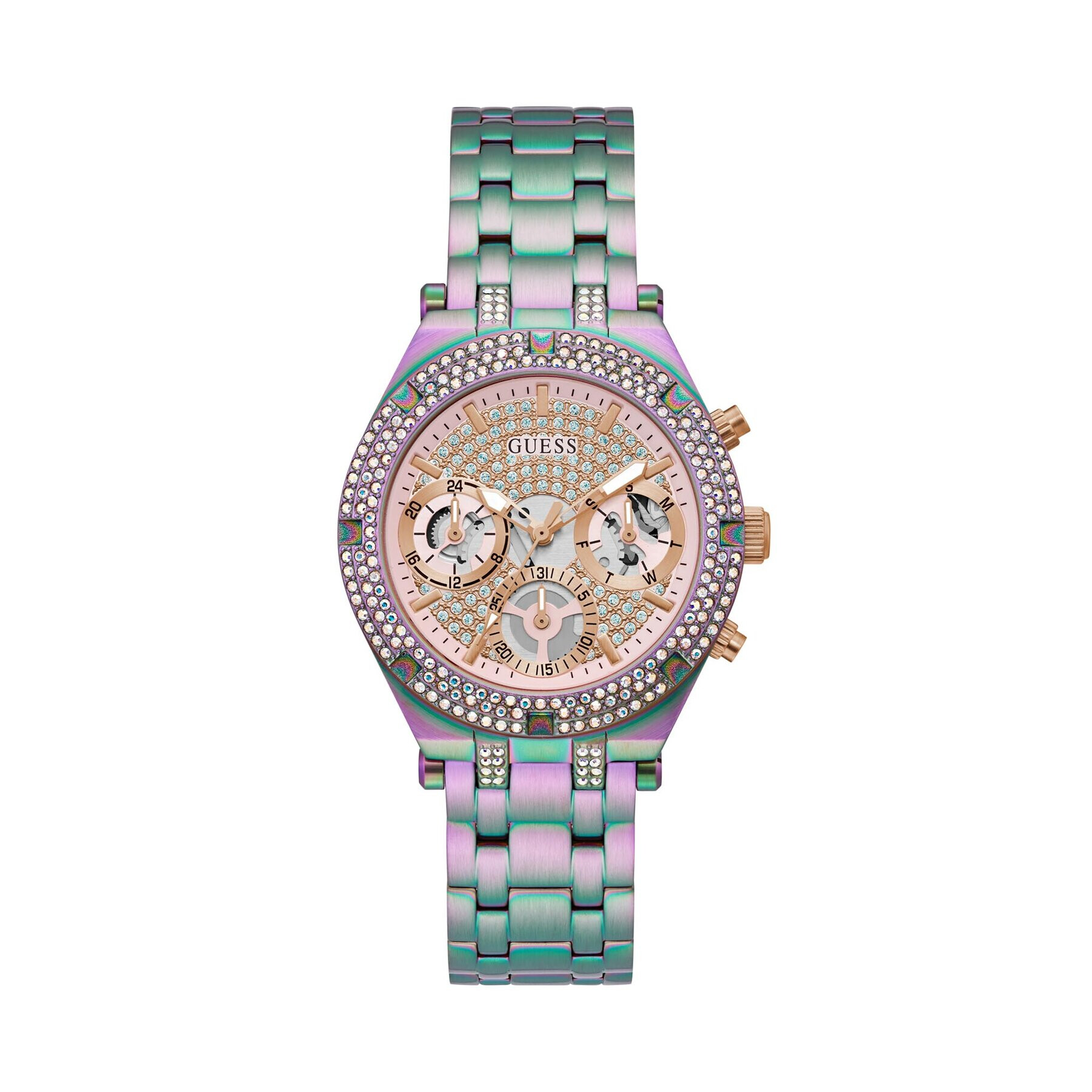 Guess Ceas damă Heiress Rainbow GW0440L3 Roz - Pled.ro