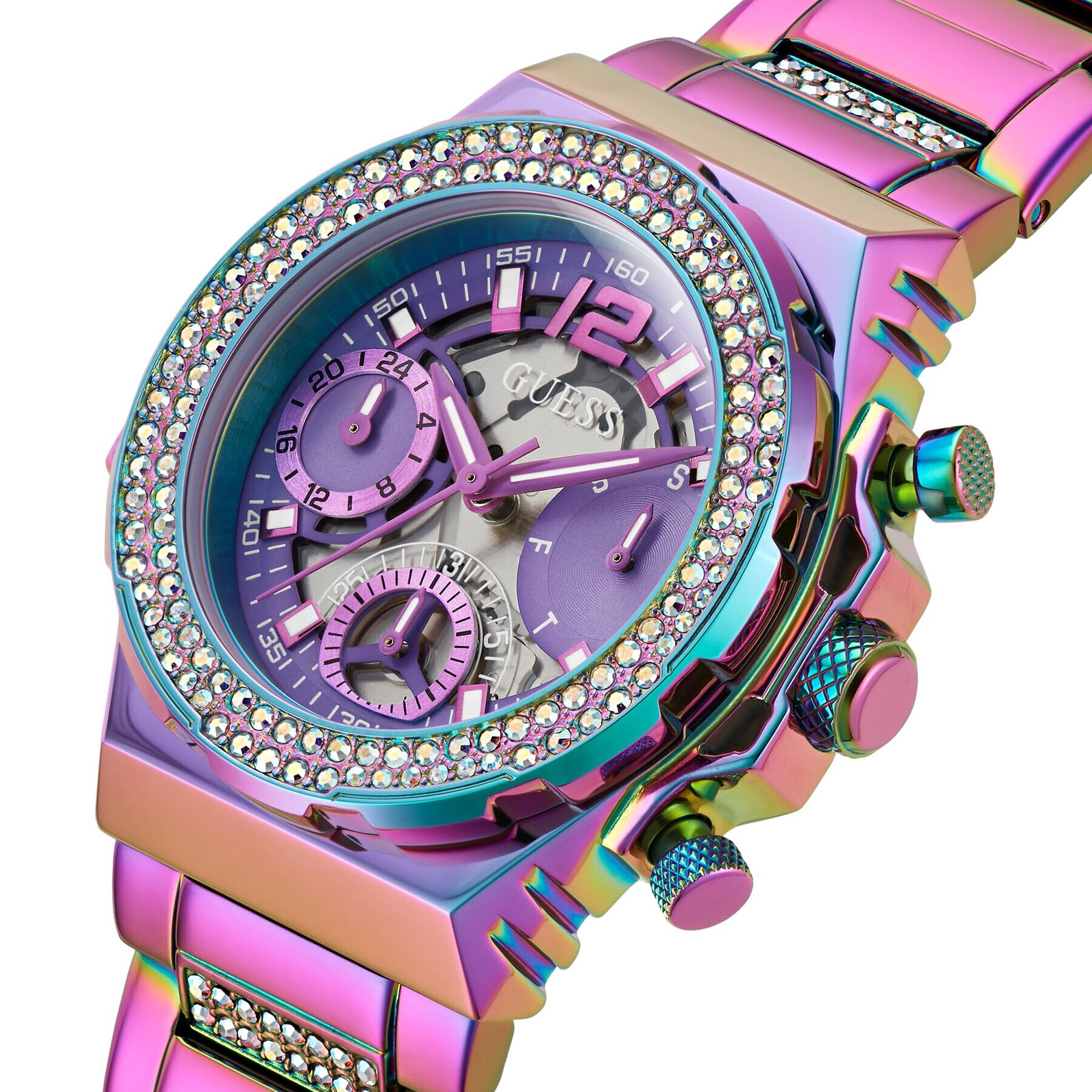 Guess Ceas Fusion GW0552L4 Violet - Pled.ro