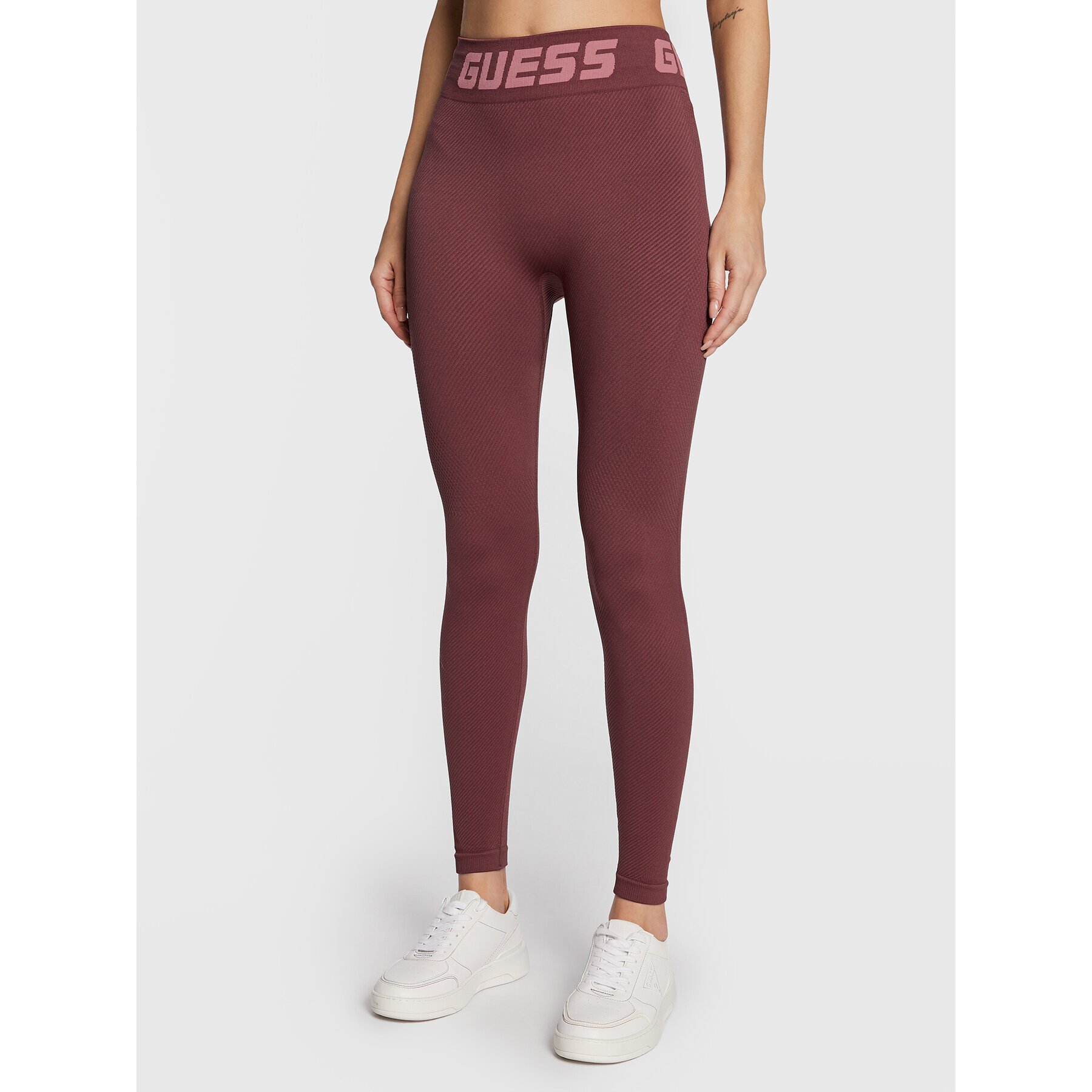 Guess Colanți Trudy V2BB14 Z3290 Vișiniu Slim Fit - Pled.ro