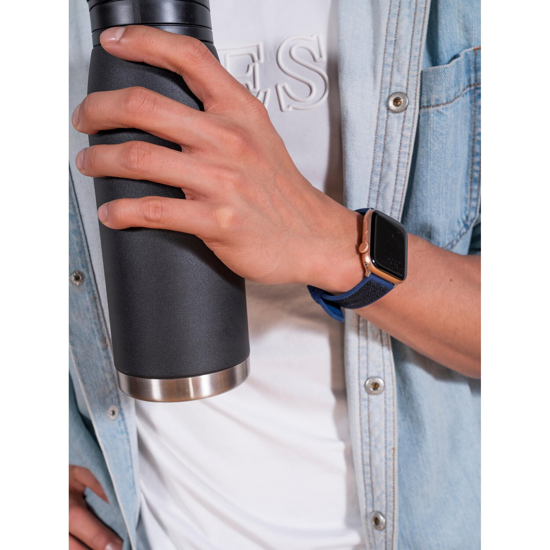 Guess Curea de înlocuire pentru Apple Watch CS3003S3 Bleumarin - Pled.ro