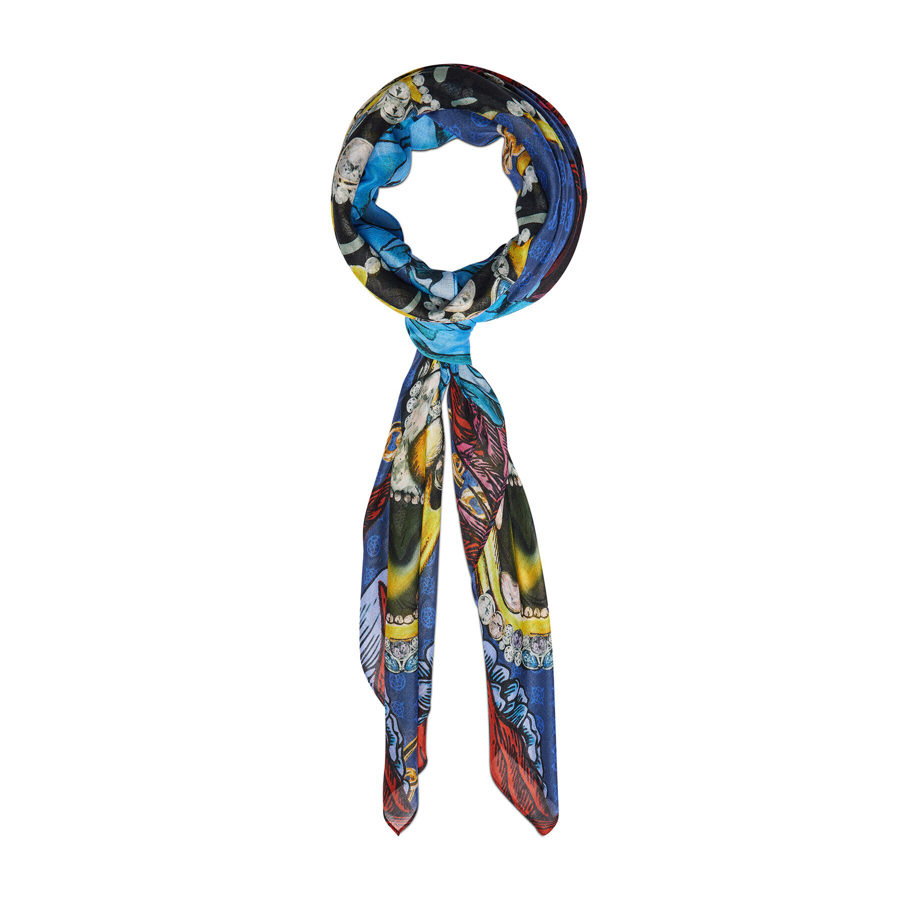 Guess Eșarfă Not Coordinated Scarves AW8674 MOD03 Albastru - Pled.ro