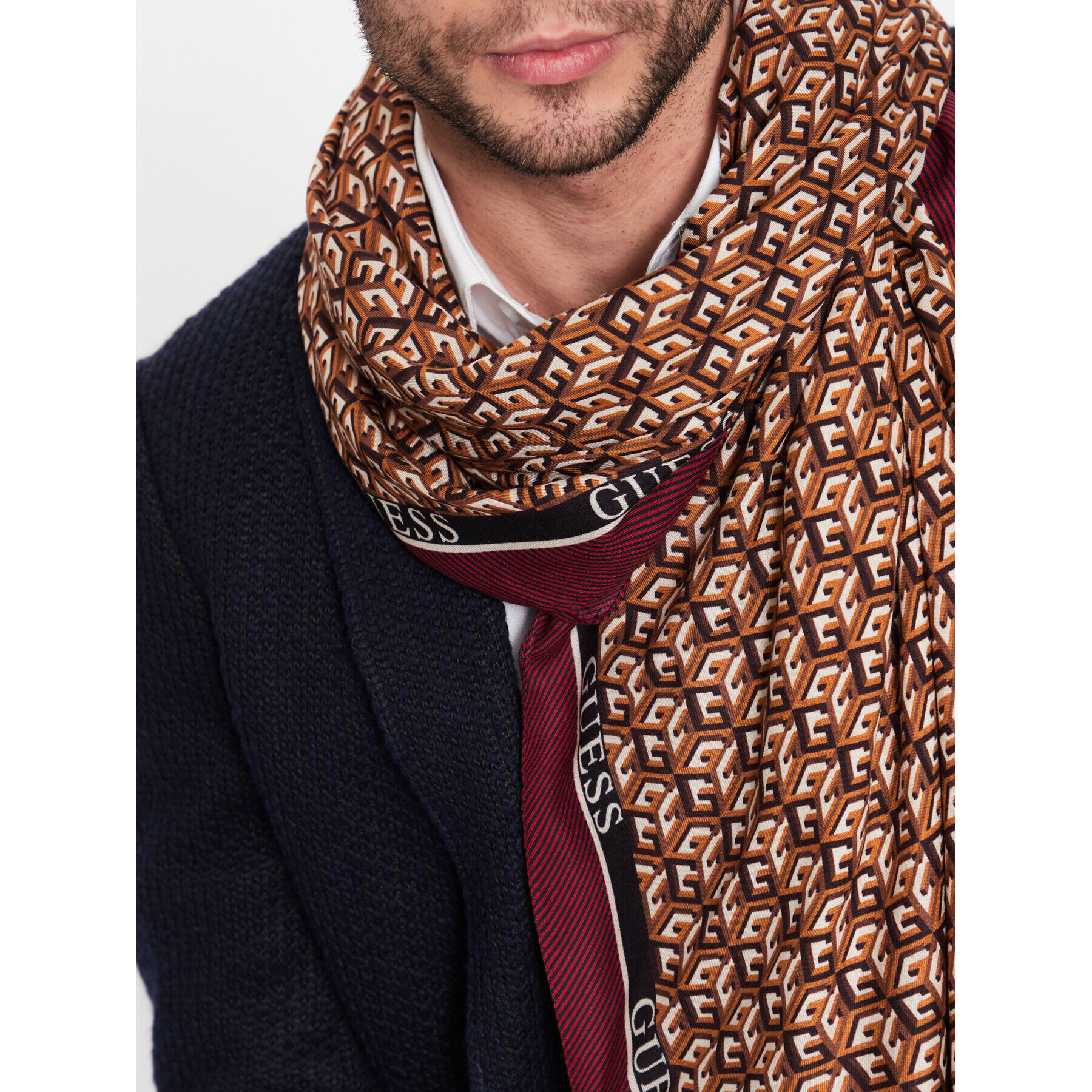 Guess Eșarfă Not Coordinated Scarves AM9080 VIS03 Maro - Pled.ro