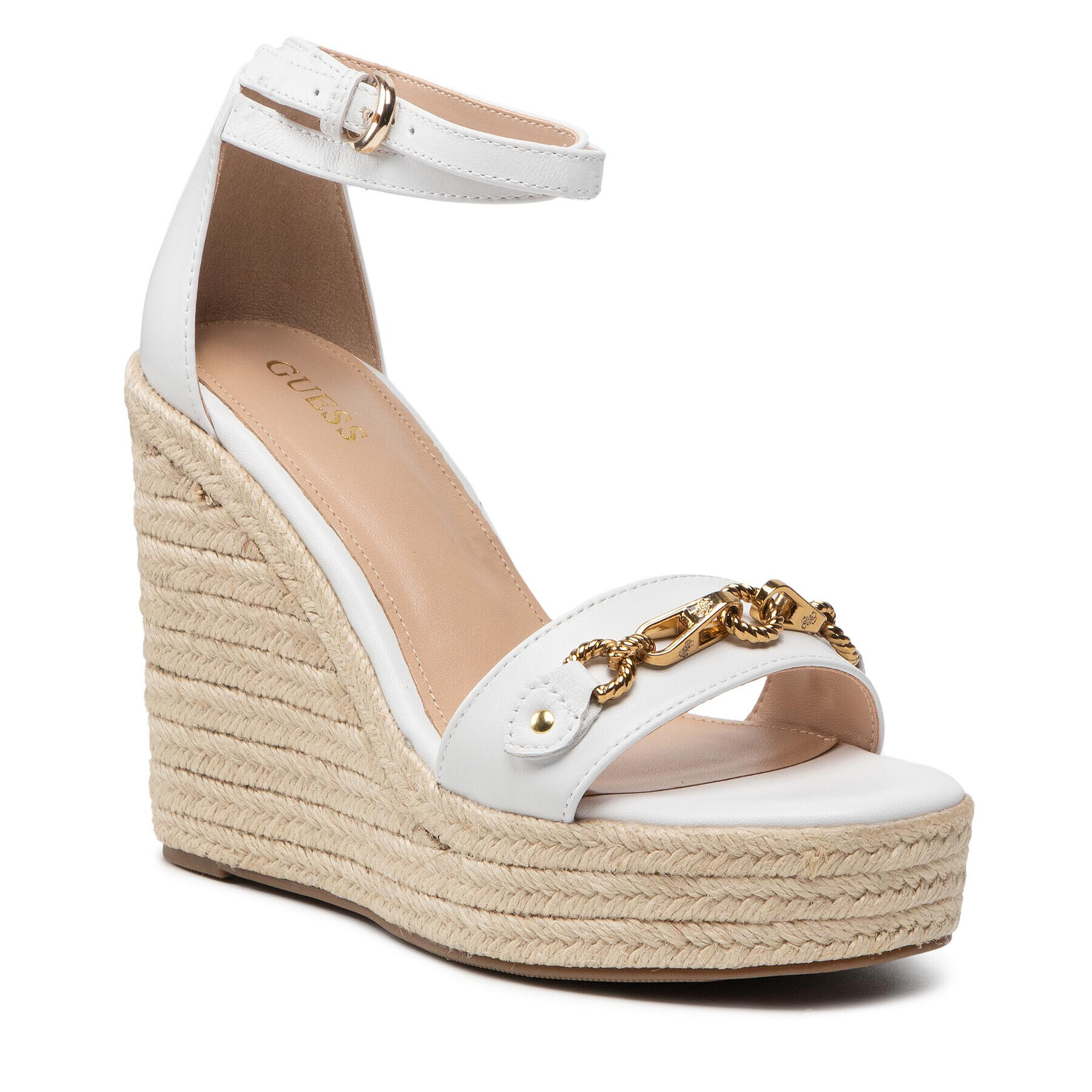 Guess Espadrile Wendy FL6WEN LEA03 Alb - Pled.ro