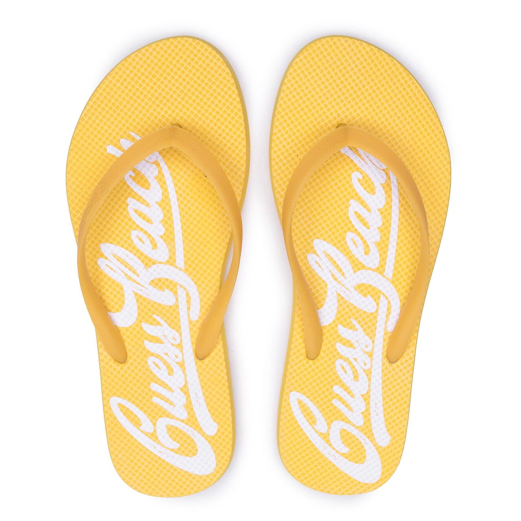 Guess Flip flop Slides E1GZ06 BB006 Galben - Pled.ro