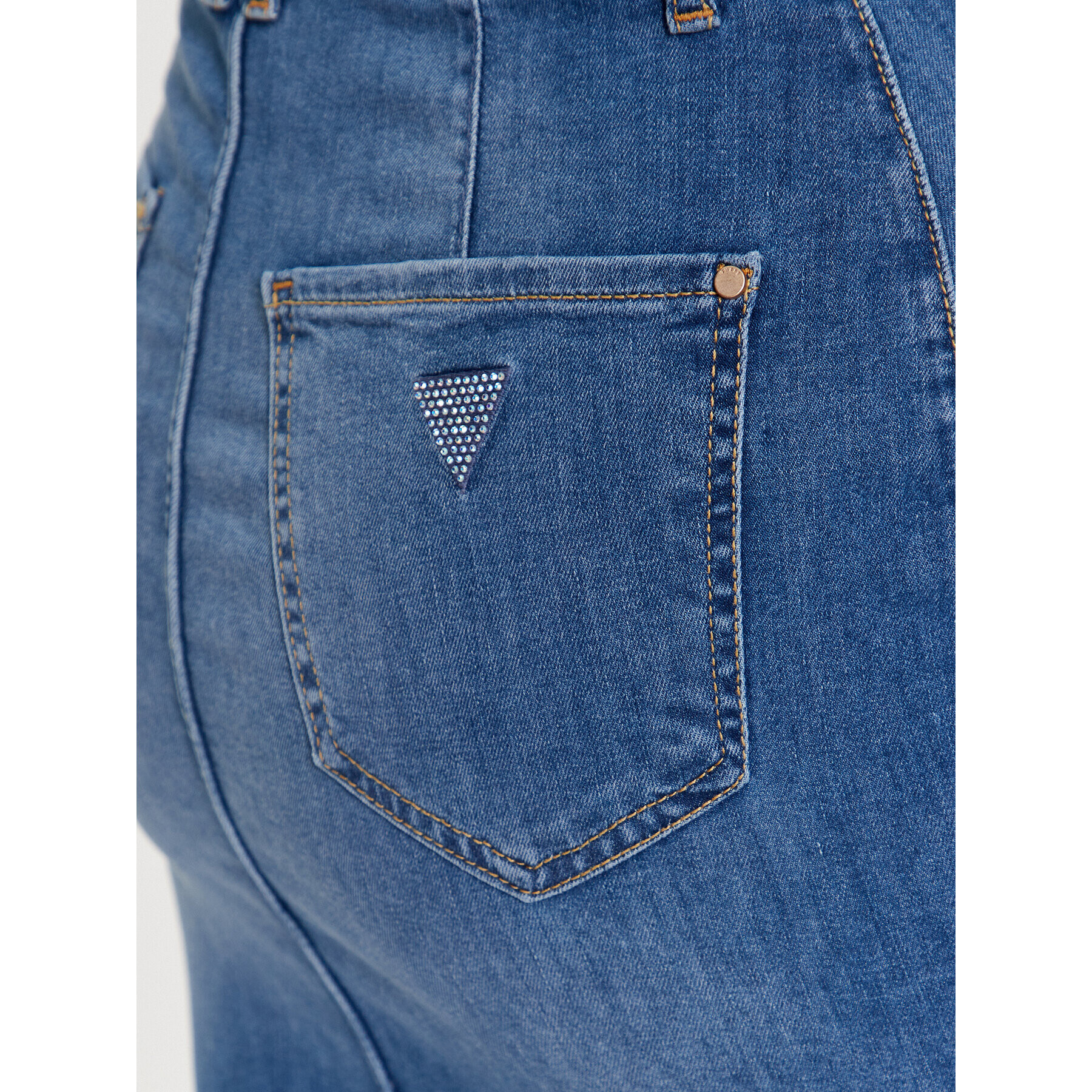 Guess Fustă de blugi Iolonda W3GD39 D4K96 Bleumarin Slim Fit - Pled.ro