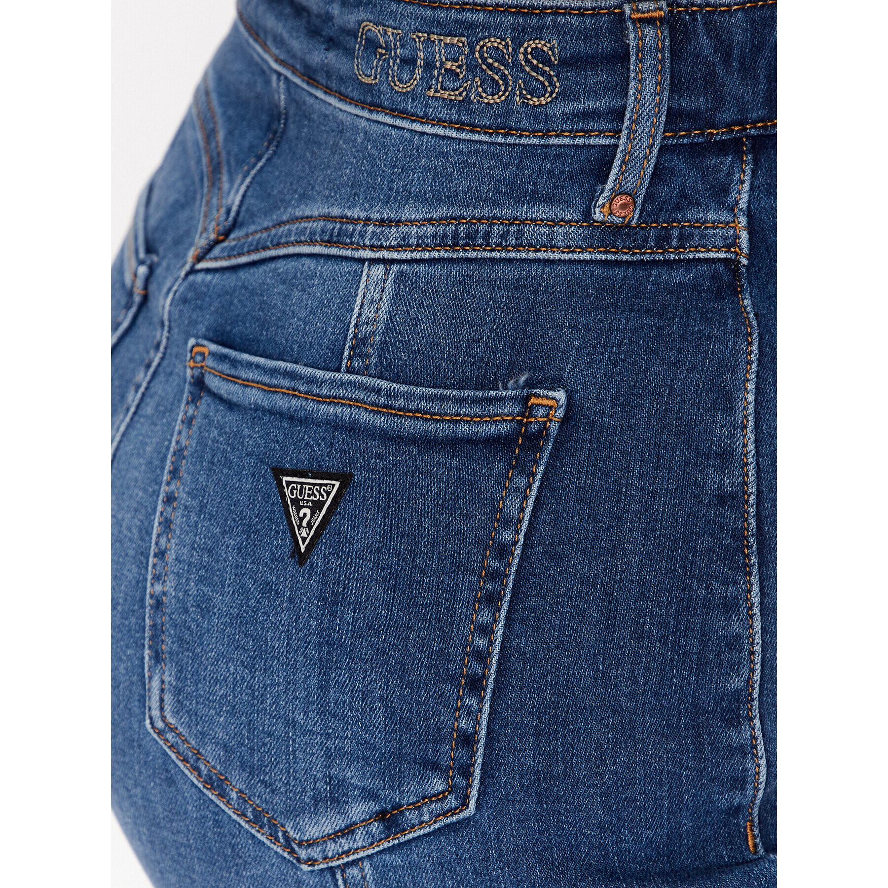 Guess Fustă de blugi W3YD74 D52Q2 Albastru Slim Fit - Pled.ro