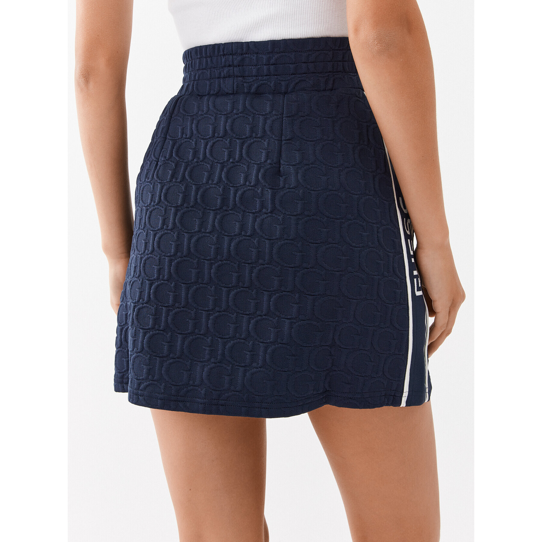 Guess Fustă mini Darla V3YD06 KBSL0 Bleumarin Regular Fit - Pled.ro