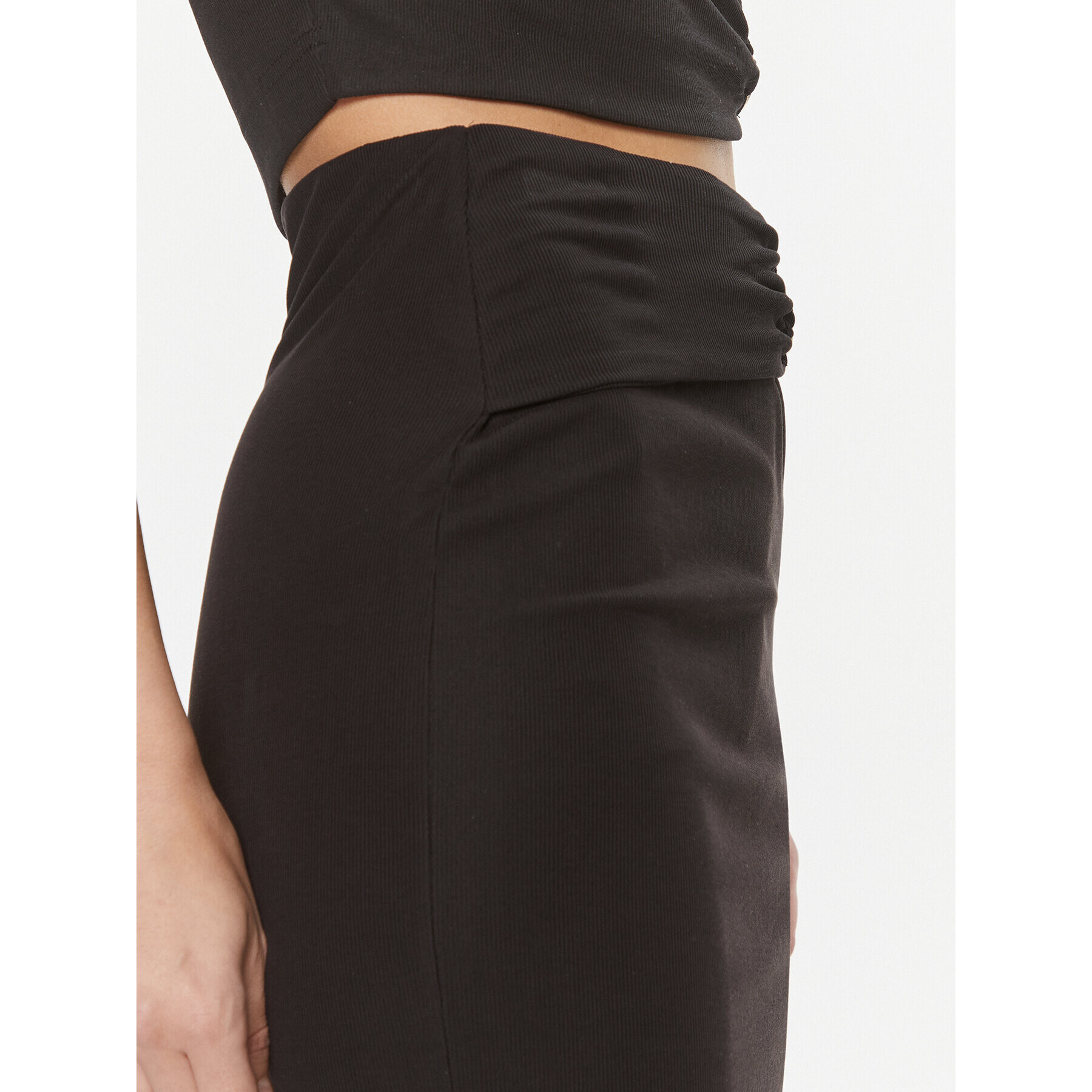 Guess Fustă tip creion Febe Midi Skirt W4RD81 KAQL2 Negru Slim Fit - Pled.ro