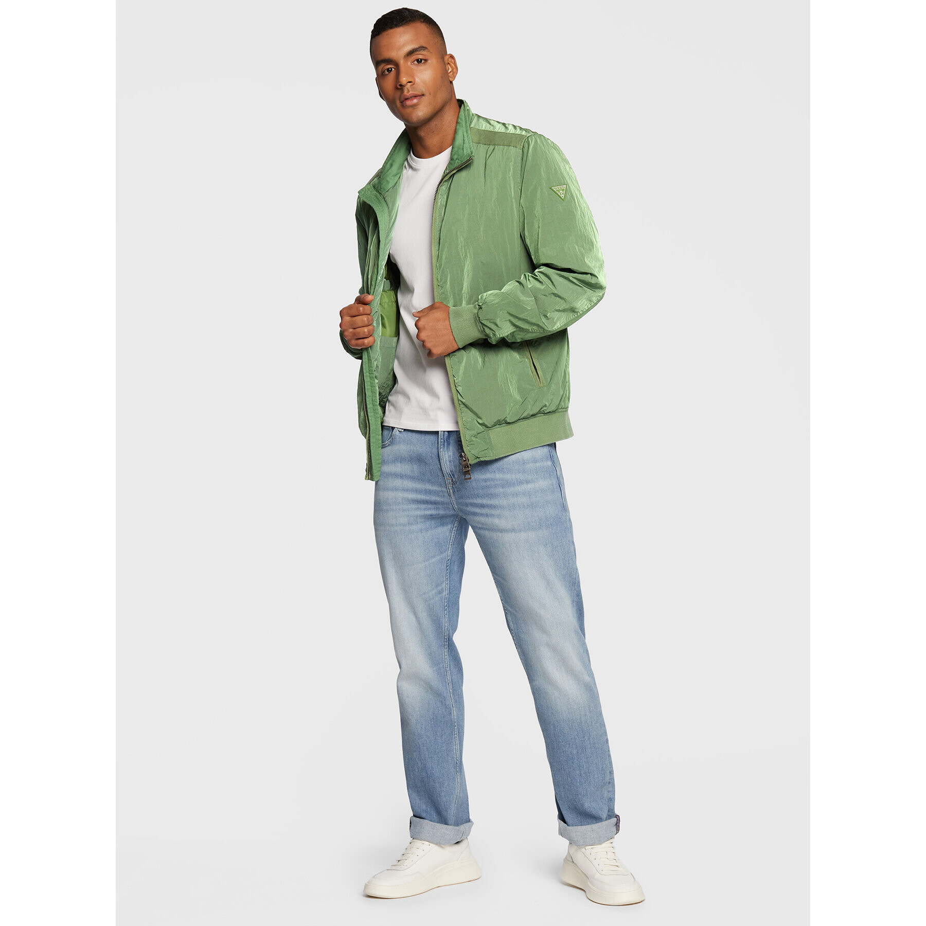 Guess Geacă bomber M2YL06 WEQF0 Verde Regular Fit - Pled.ro