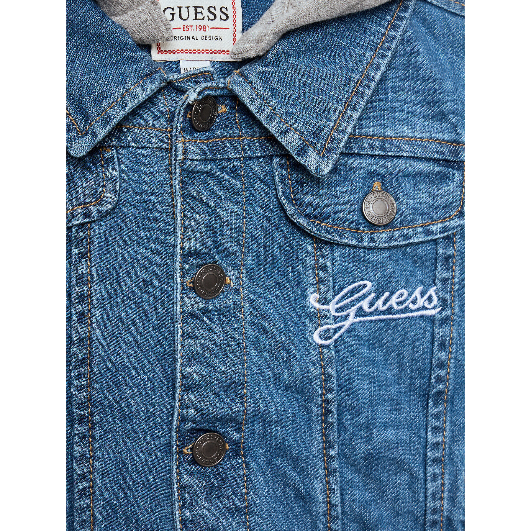 Guess Geacă de blugi N3GL02 D4EU0 Albastru Regular Fit - Pled.ro