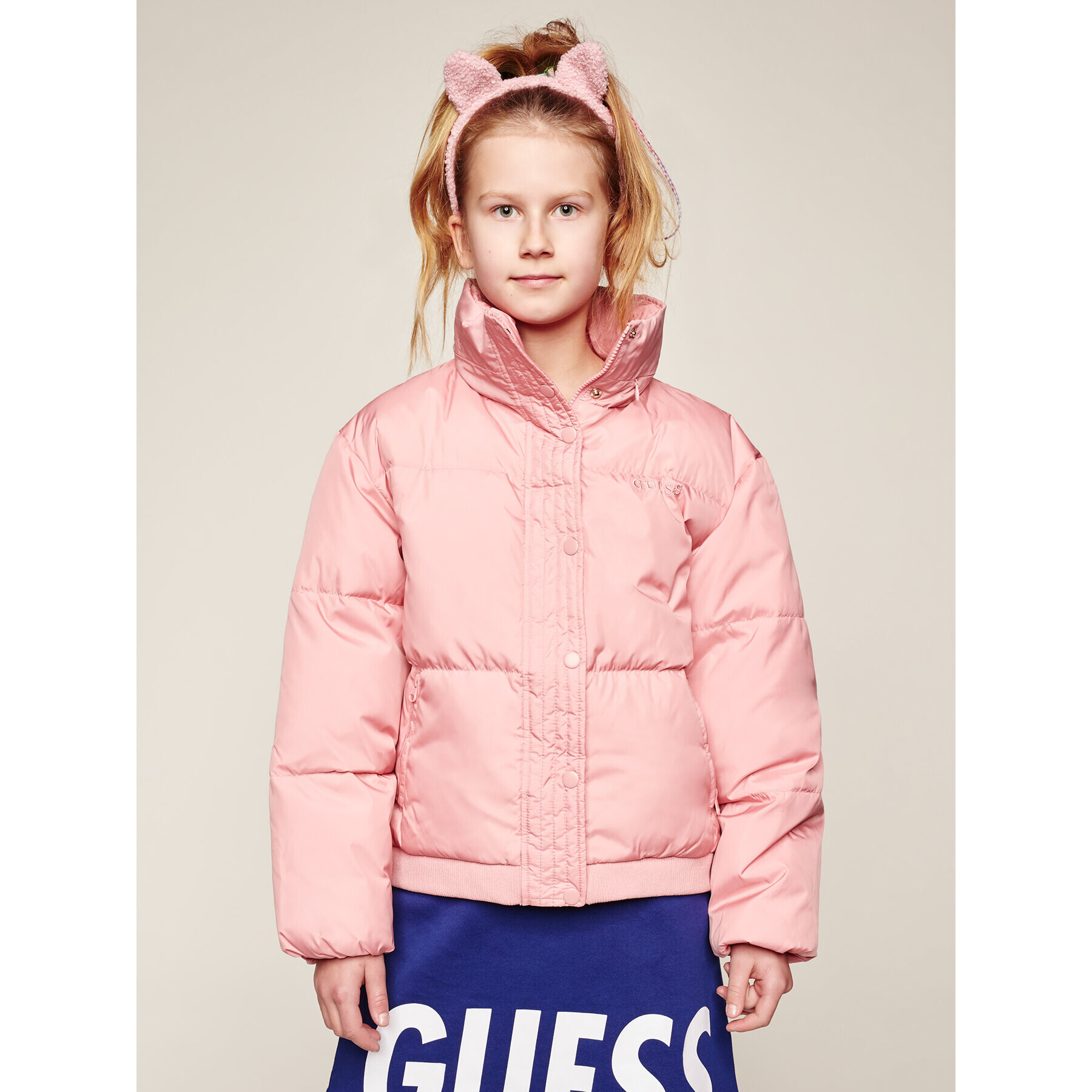 Guess Geacă de iarnă J94L08 WANL0 Roz Oversize - Pled.ro