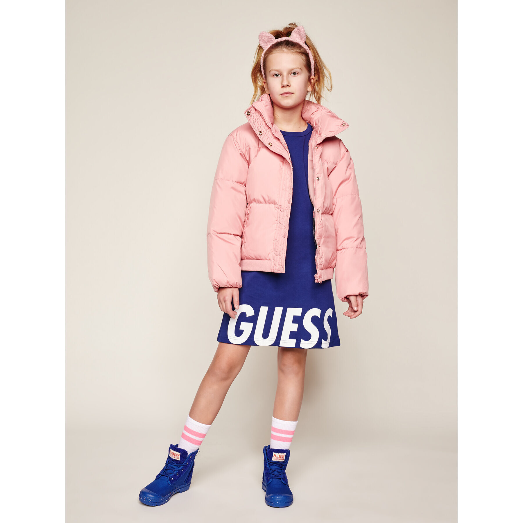 Guess Geacă de iarnă J94L08 WANL0 Roz Oversize - Pled.ro