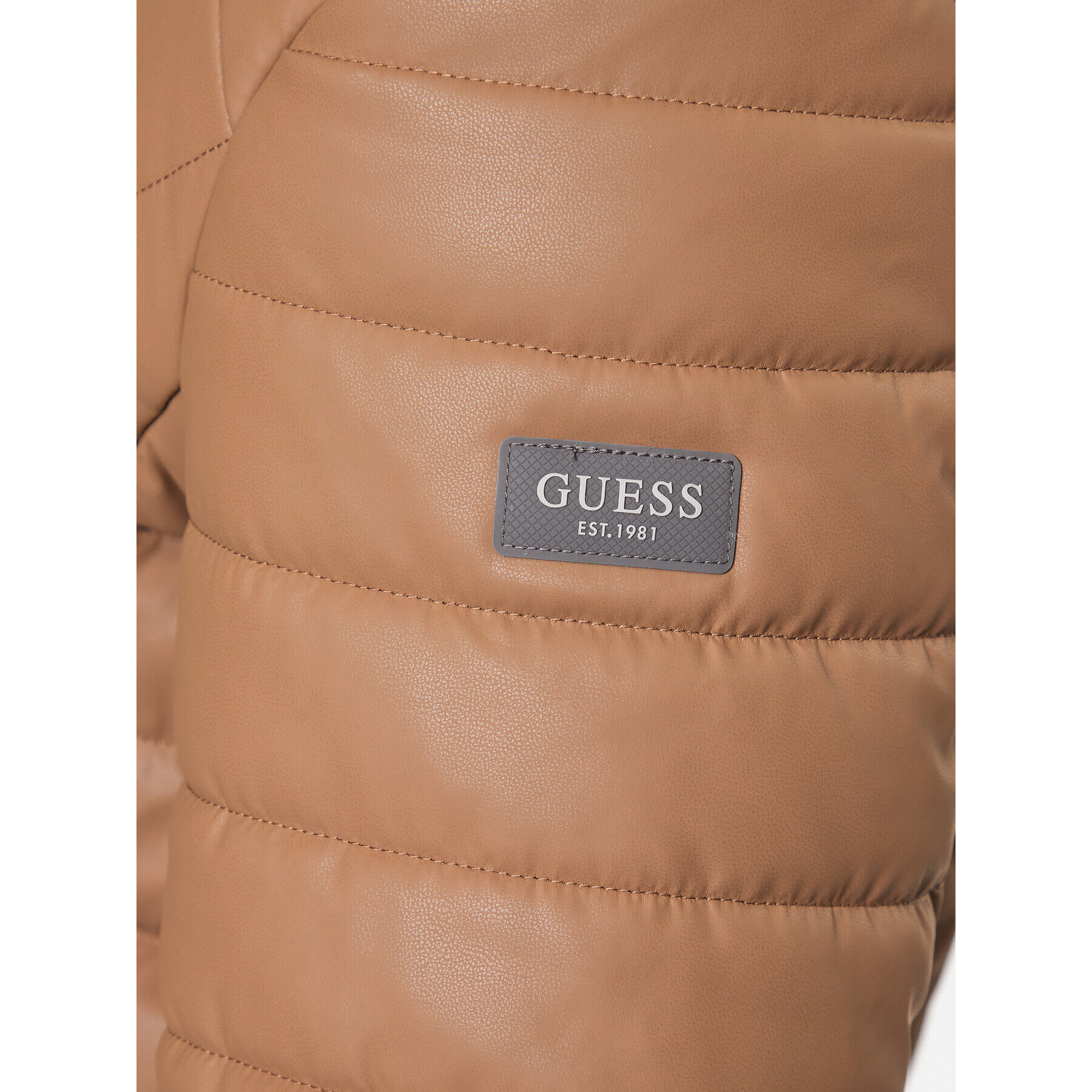 Guess Geacă de piele M3YL06 WFHD0 Maro Regular Fit - Pled.ro