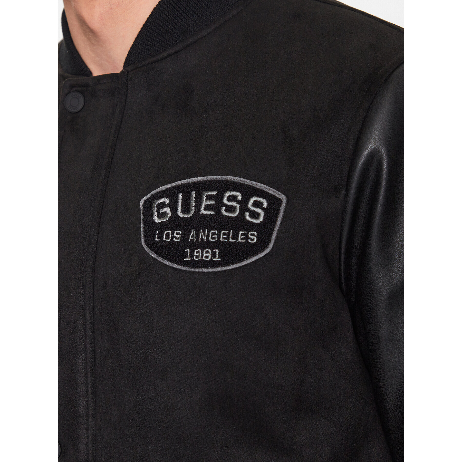 Guess Geacă de piele M3YL12 WFHO0 Negru Regular Fit - Pled.ro