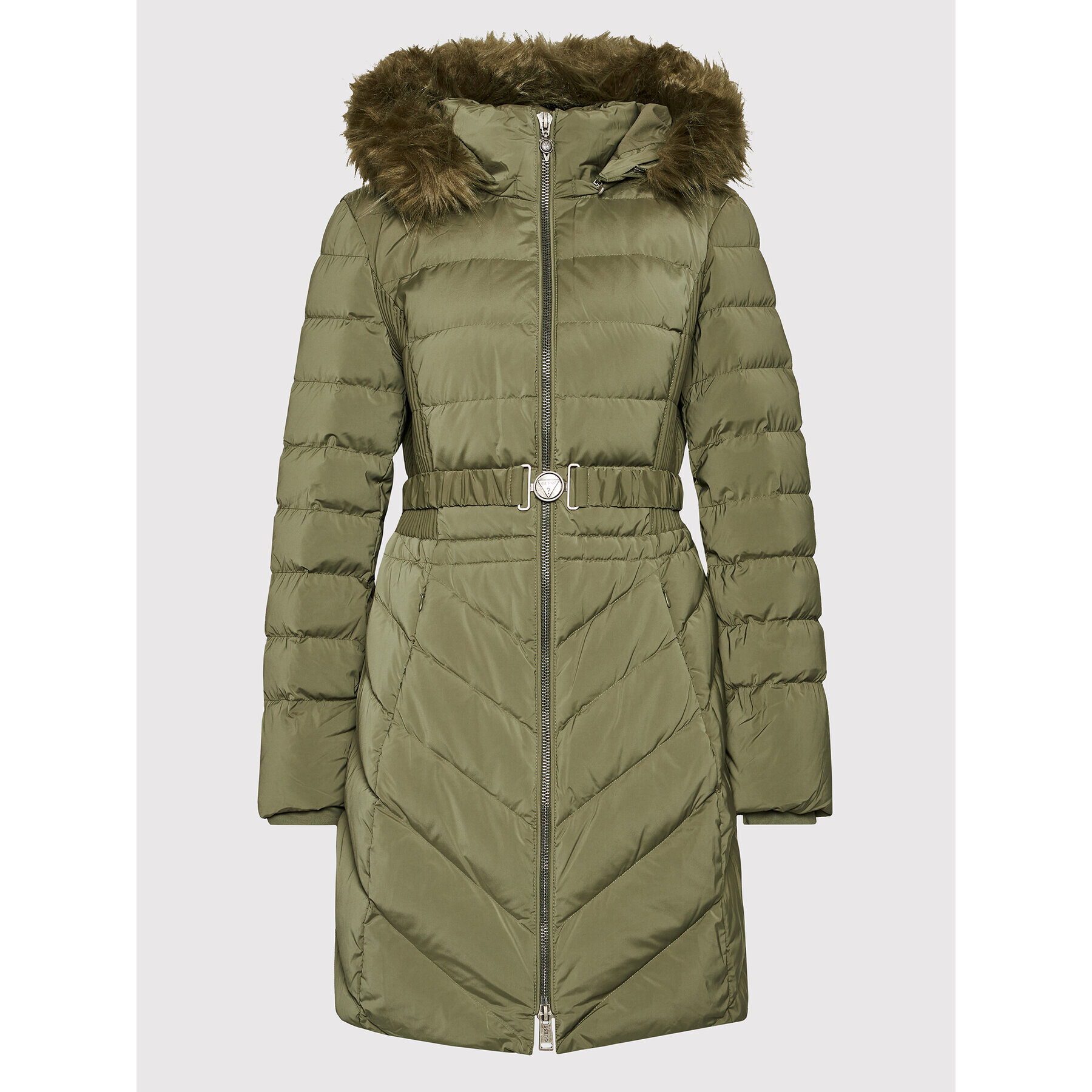 Guess Geacă din puf Cecilia W1BL32 WE4P2 Verde Regular Fit - Pled.ro