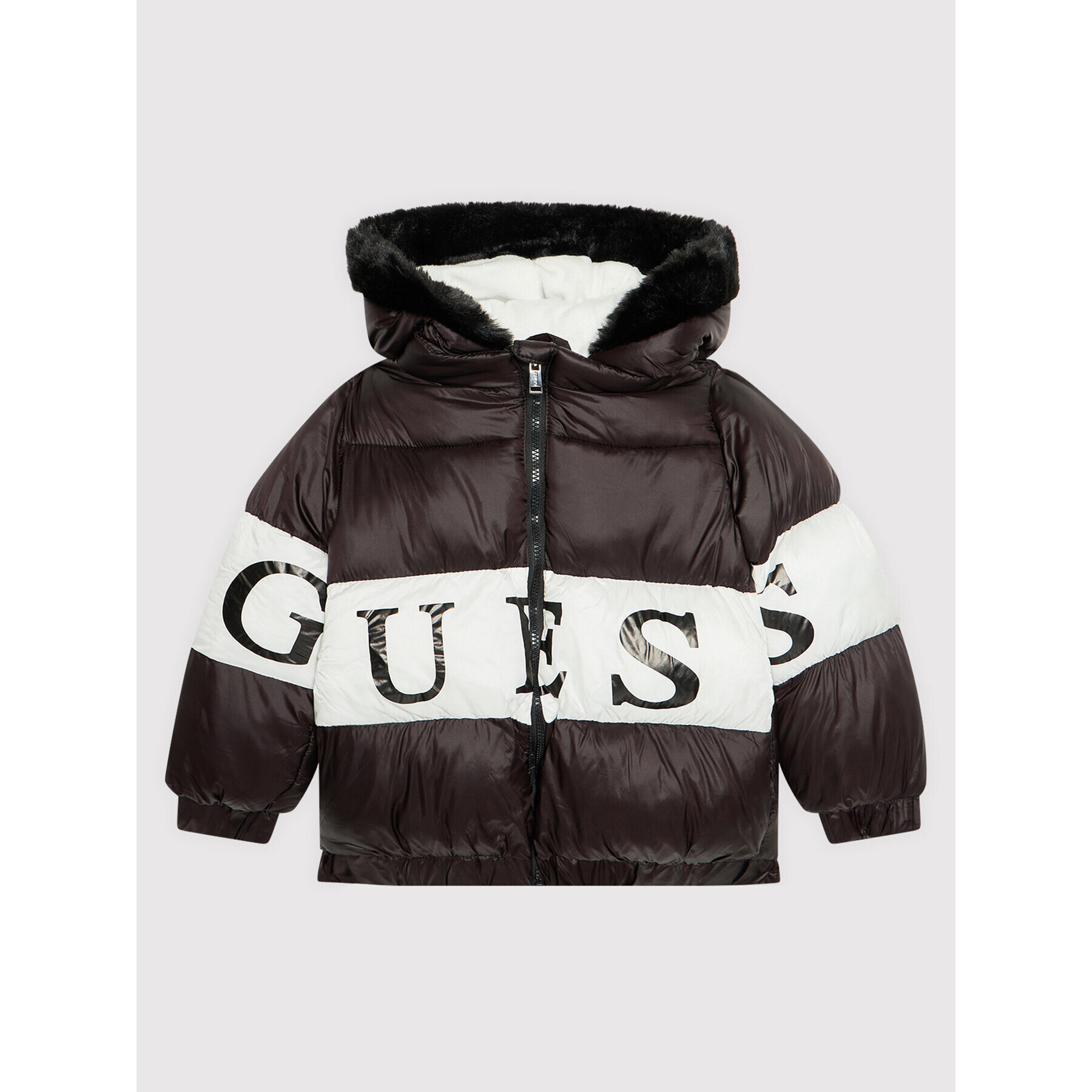 Guess Geacă din puf H1BT00 WE8Z0 Negru Regular Fit - Pled.ro