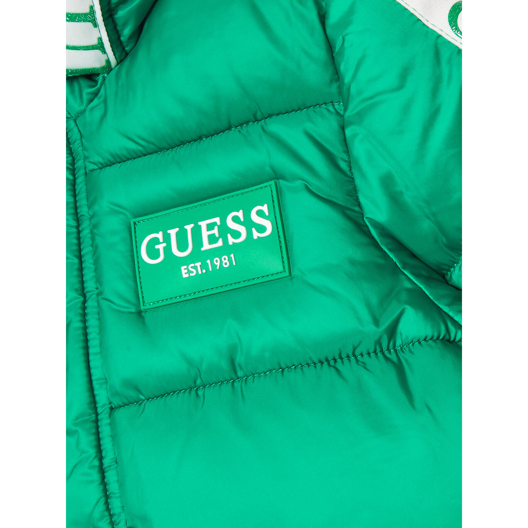 Guess Geacă din puf J3YL15 WEGY0 Verde Regular Fit - Pled.ro