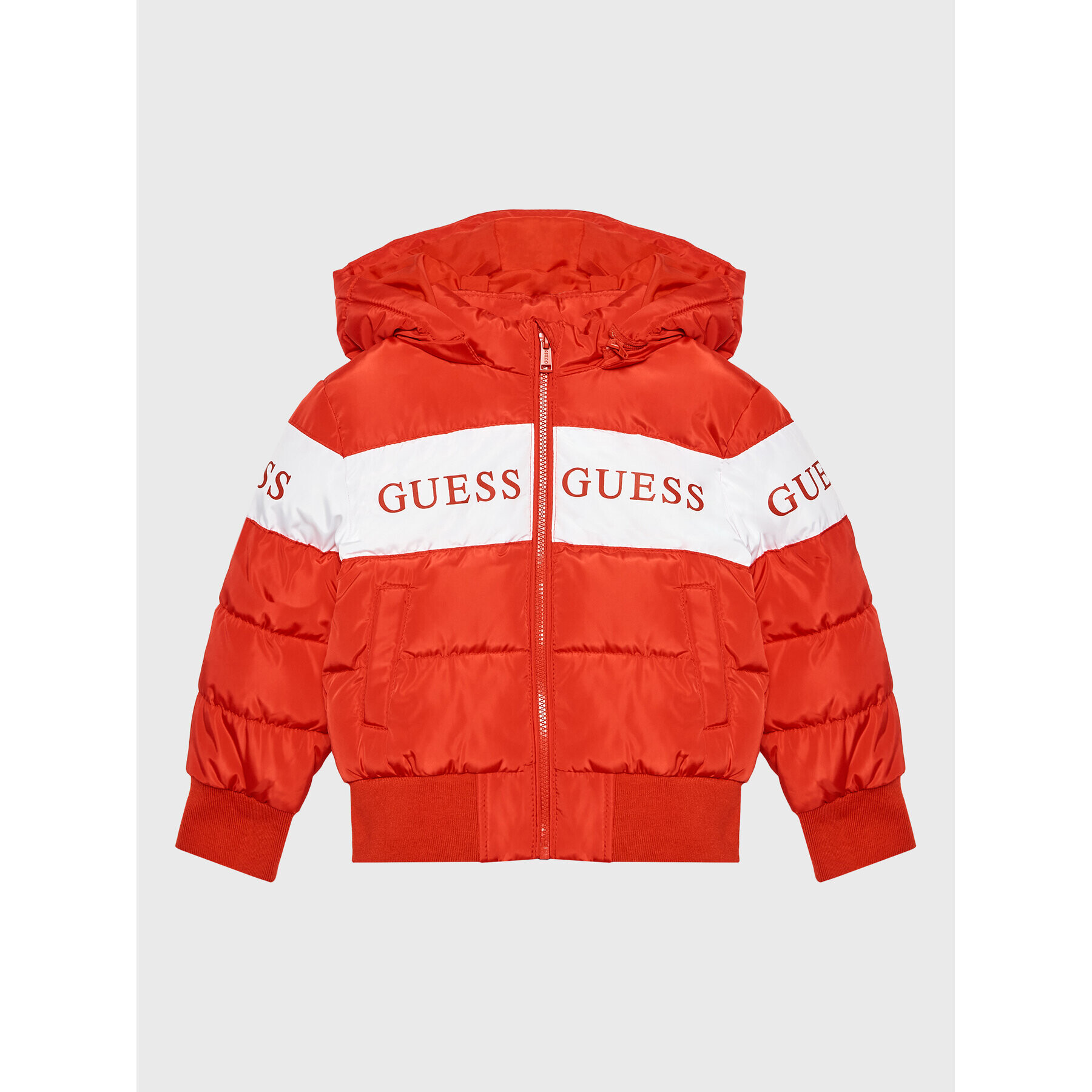 Guess Geacă din puf K2BL00 WB240 Roșu Regular Fit - Pled.ro