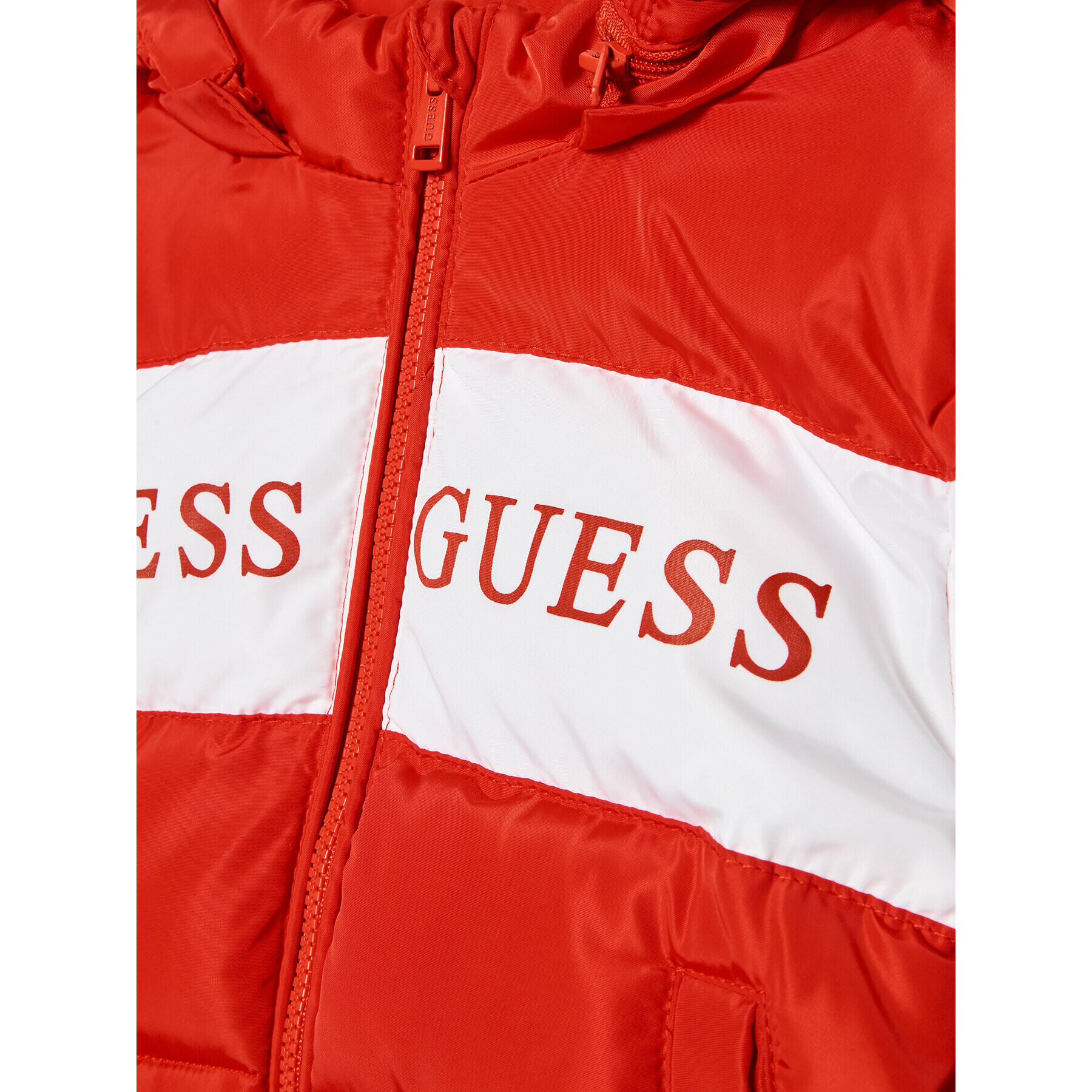 Guess Geacă din puf K2BL00 WB240 Roșu Regular Fit - Pled.ro