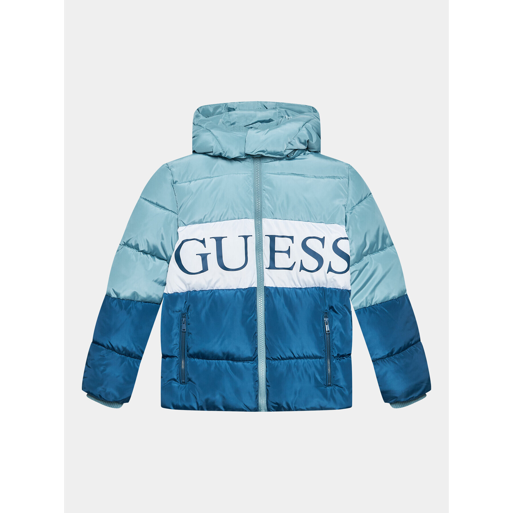 Guess Geacă din puf L3BL02 WB240 Albastru Regular Fit - Pled.ro