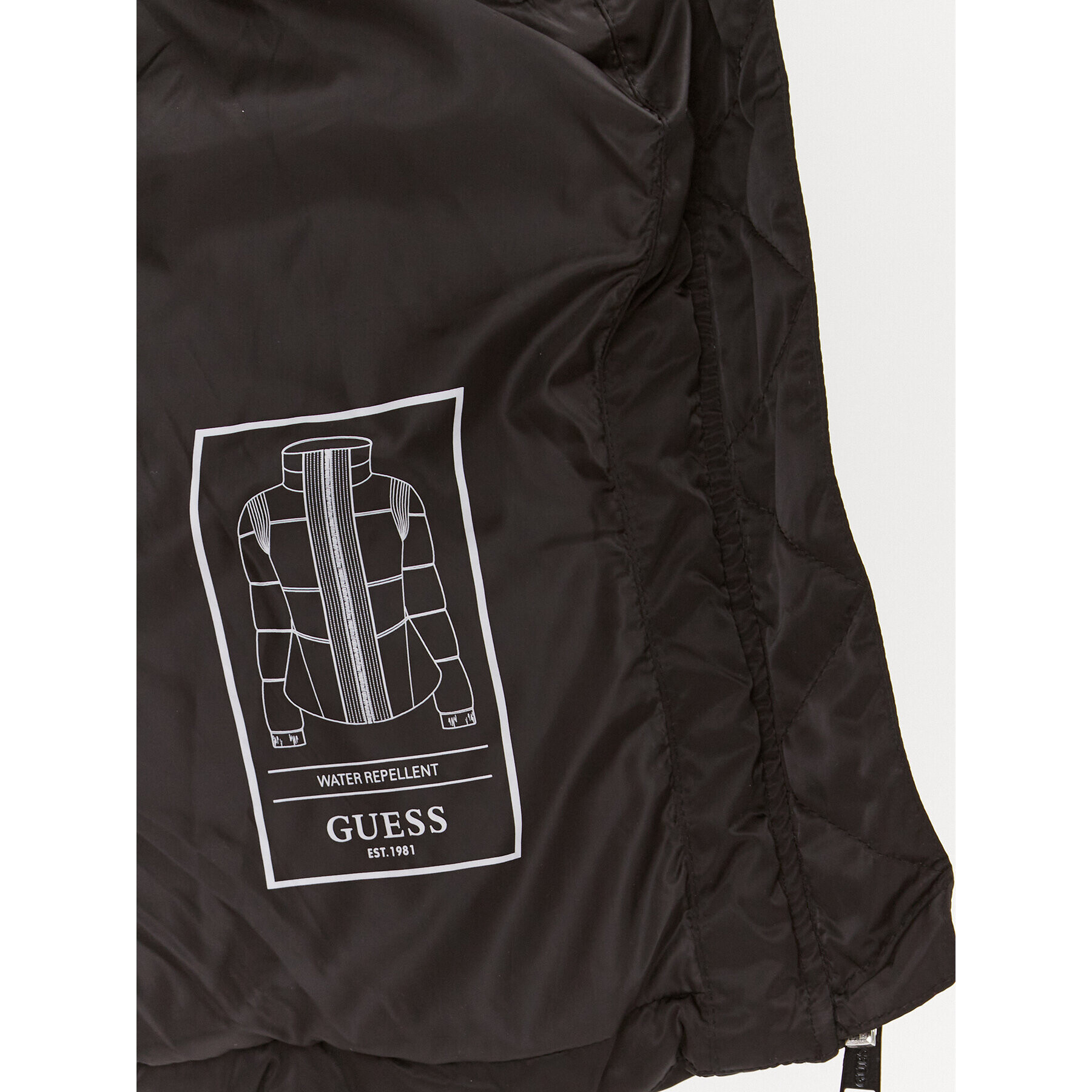 Guess Geacă din puf Lucia W3BL19 WEX12 Negru Regular Fit - Pled.ro