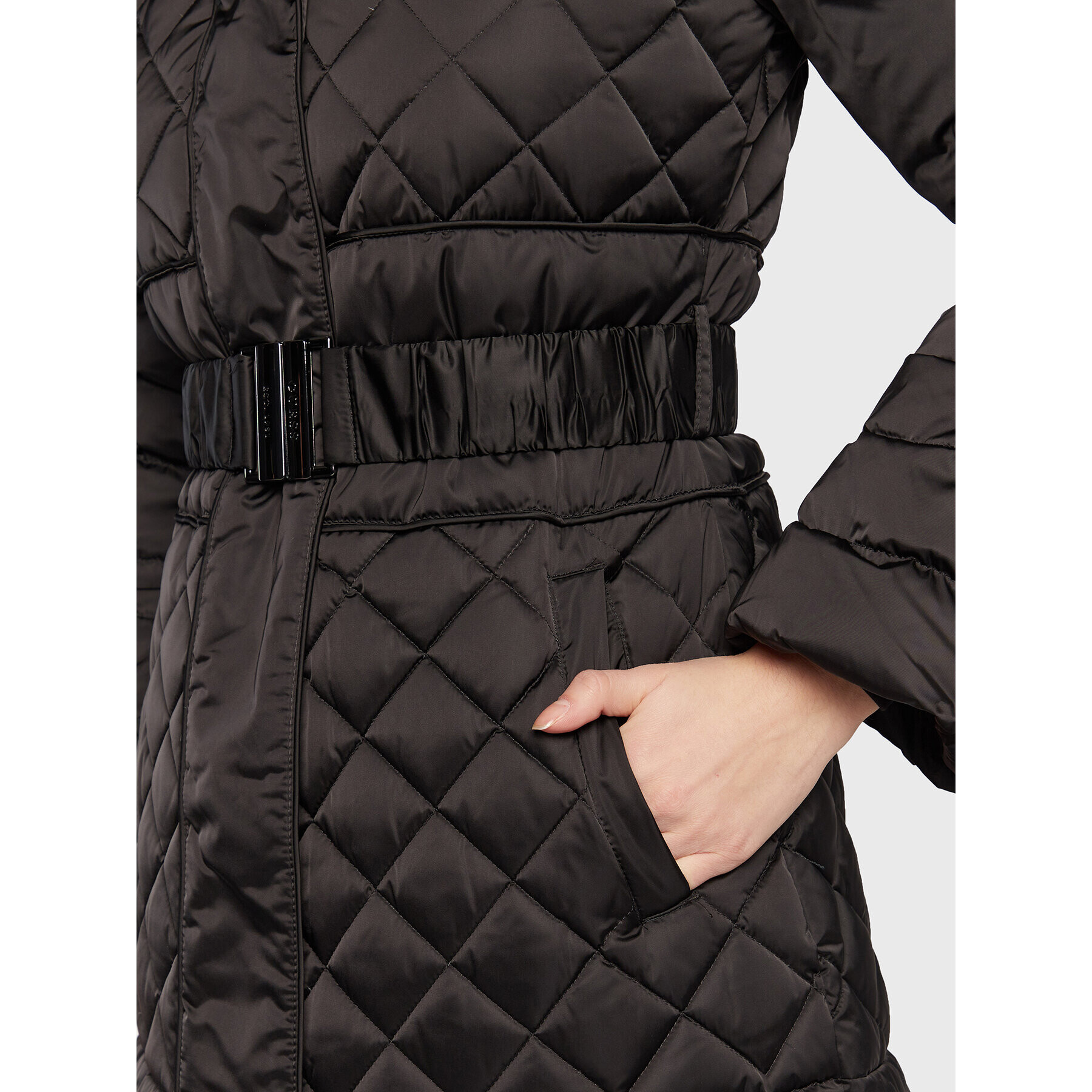 Guess Geacă din puf Marlene W2BL64 WEX52 Negru Regular Fit - Pled.ro