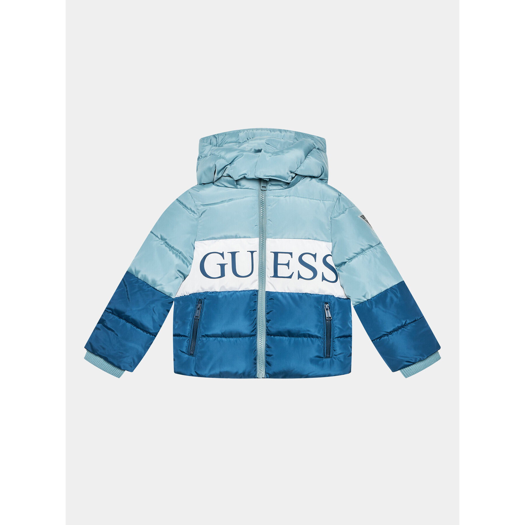 Guess Geacă din puf N3BL02 WB240 Albastru Regular Fit - Pled.ro