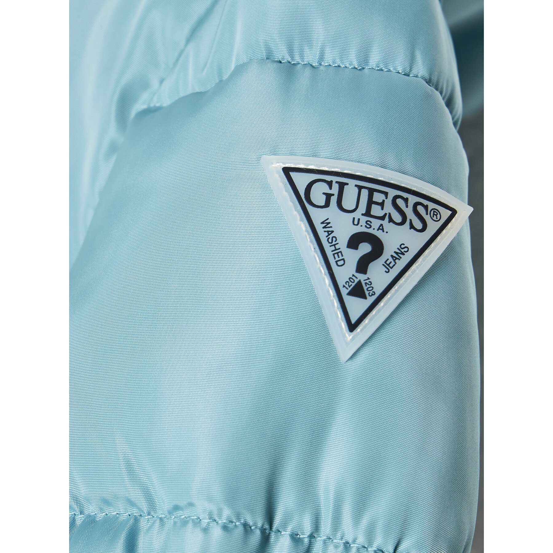 Guess Geacă din puf N3BL02 WB240 Albastru Regular Fit - Pled.ro