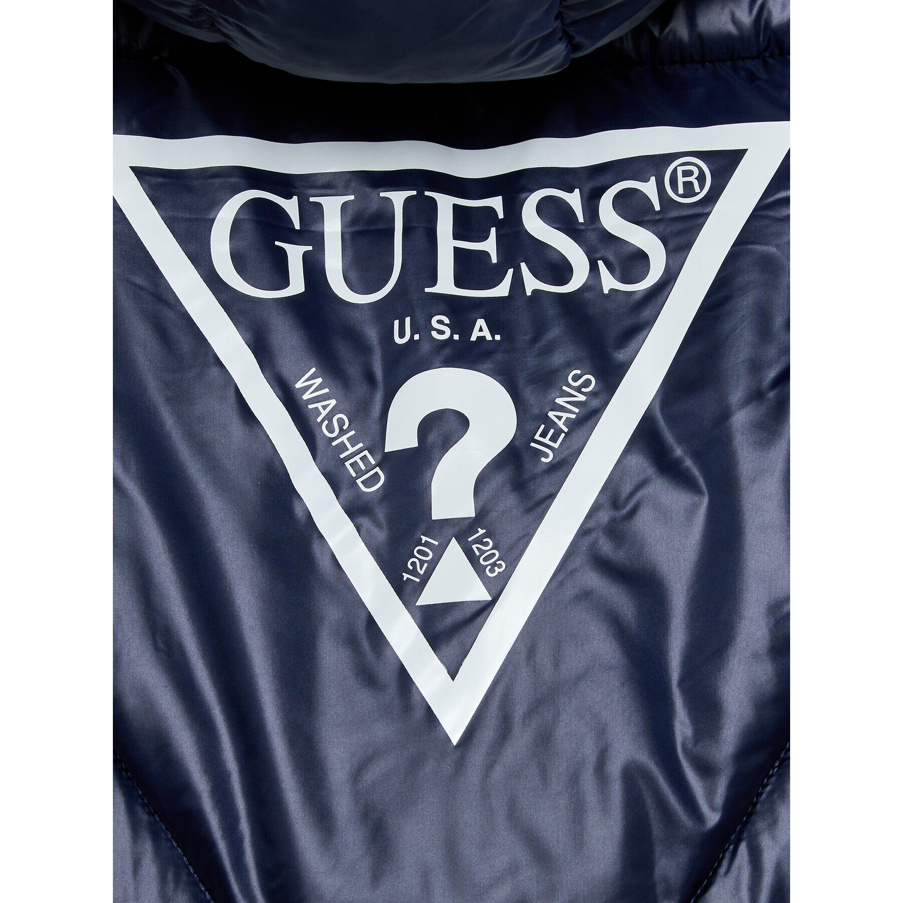 Guess Geacă din puf N3BL03 WEGY0 Bleumarin Regular Fit - Pled.ro