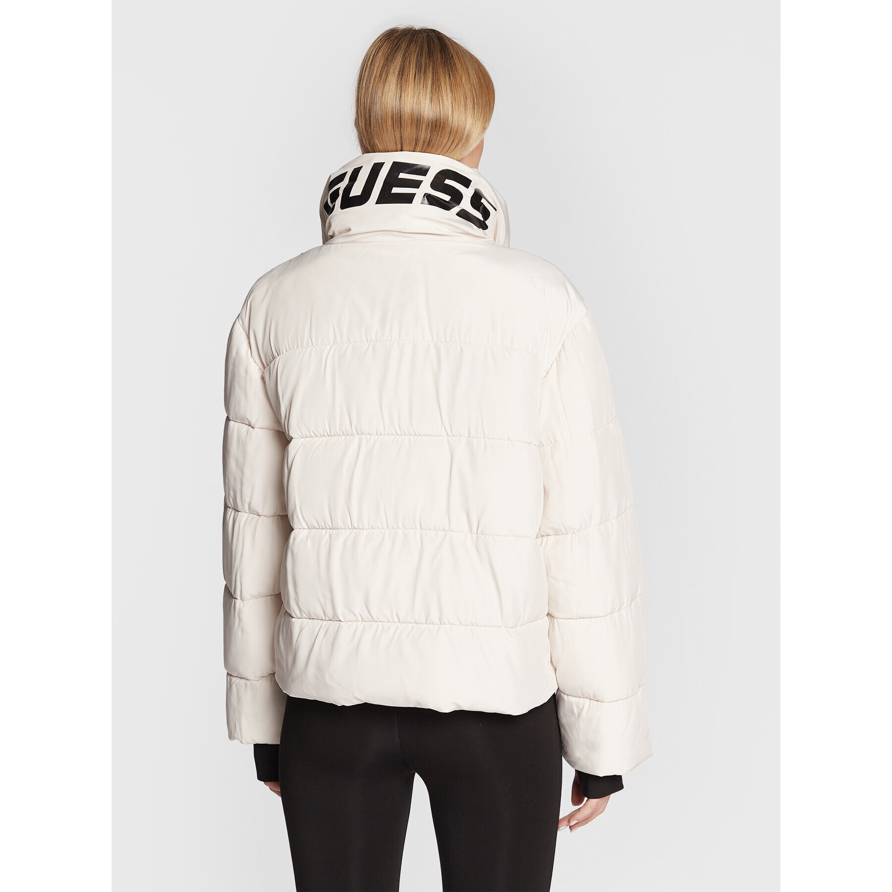 Guess Geacă din puf V3RL03 WF3V0 Écru Relaxed Fit - Pled.ro