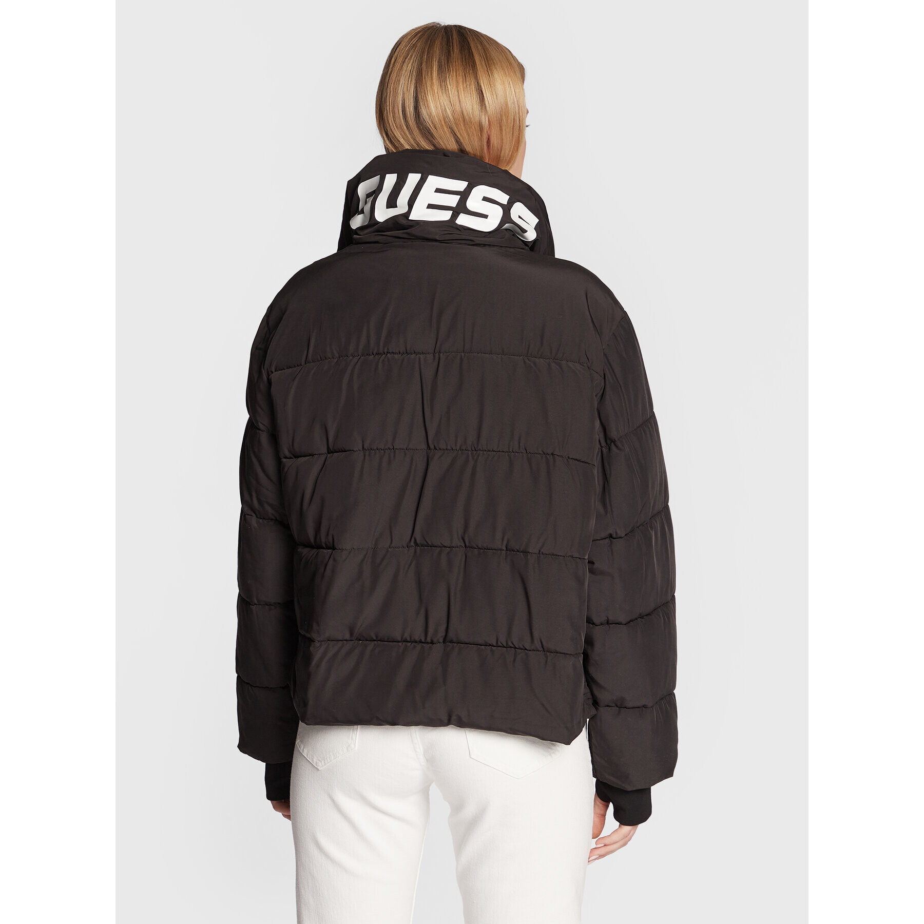 Guess Geacă din puf V3RL03 WF3V0 Negru Relaxed Fit - Pled.ro