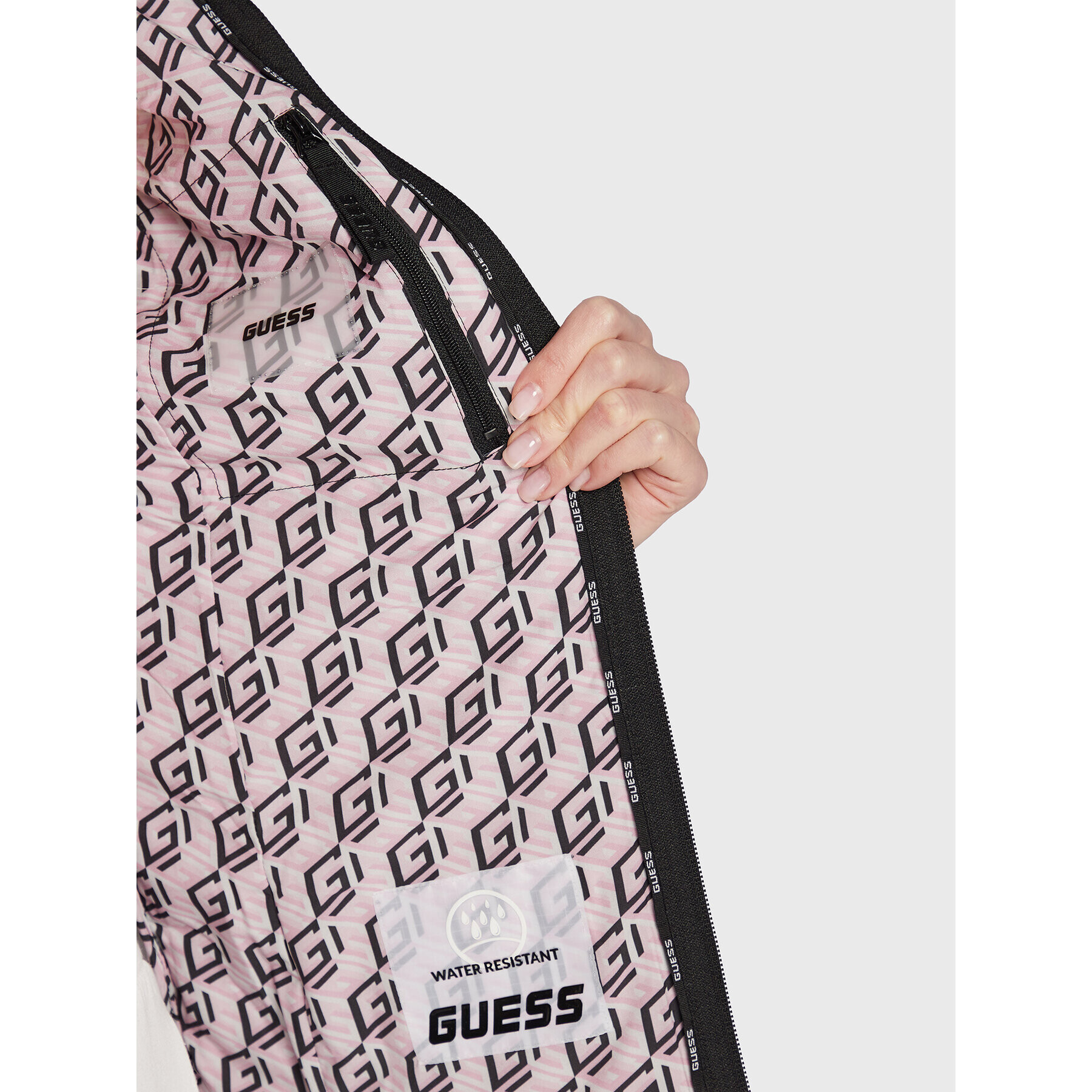 Guess Geacă din puf V3RL06 WF3X0 Negru Regular Fit - Pled.ro