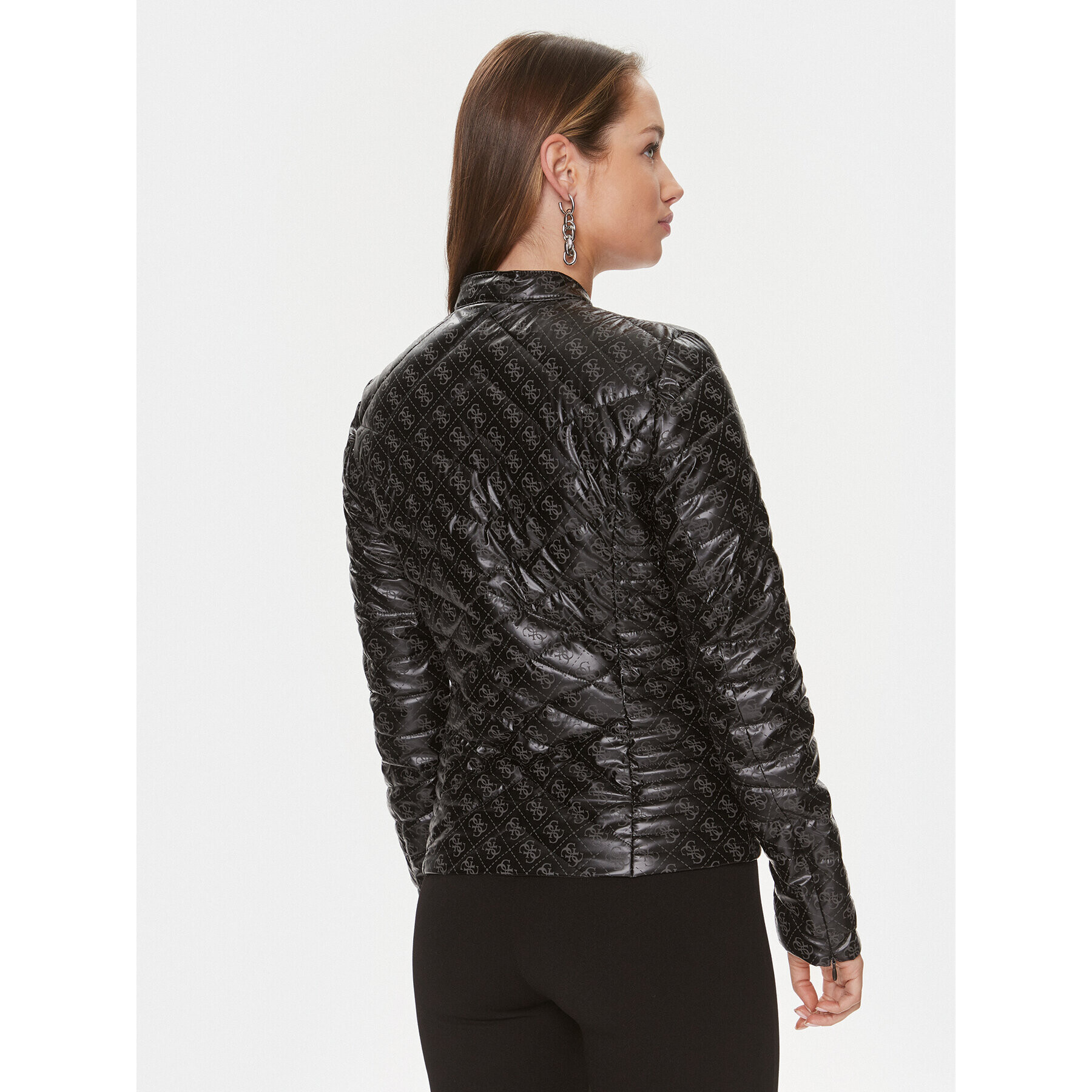 Guess Geacă din puf Vona W4RL02 WFWM0 Negru Regular Fit - Pled.ro