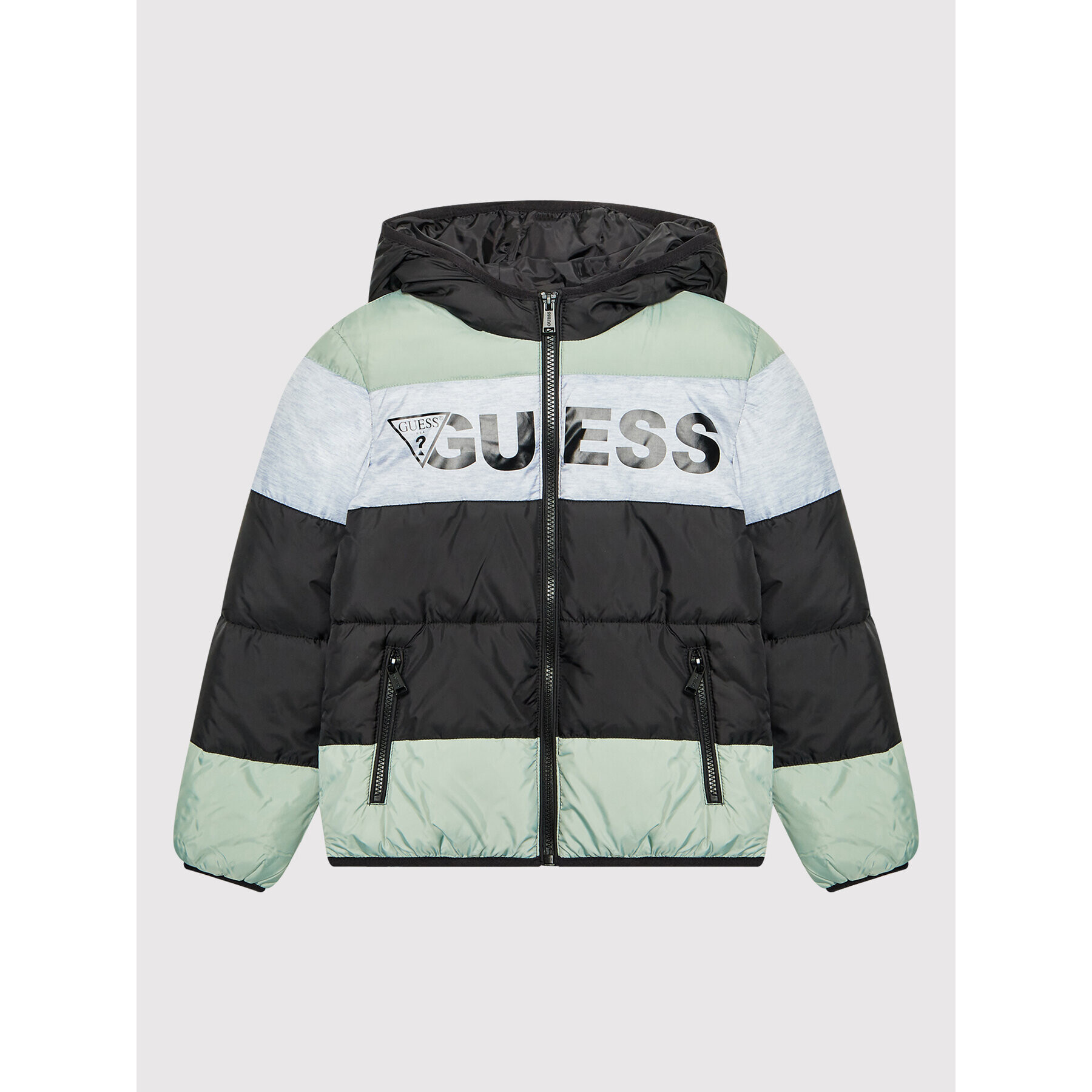 Guess Geacă din puf L2YL08 WDGX0 Negru Regular Fit - Pled.ro