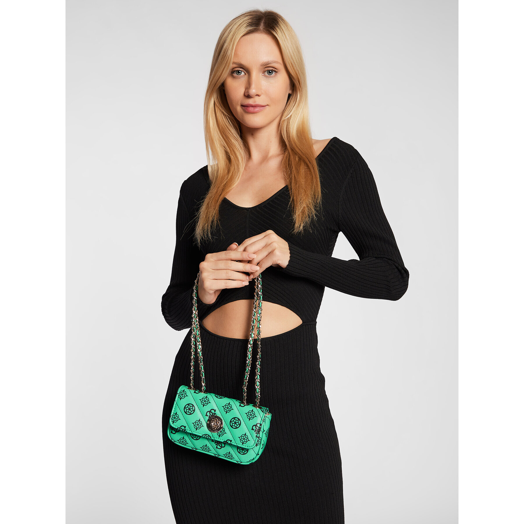 Guess Geantă Always Mini Crosbody Flap HWPG84 25780 Verde - Pled.ro