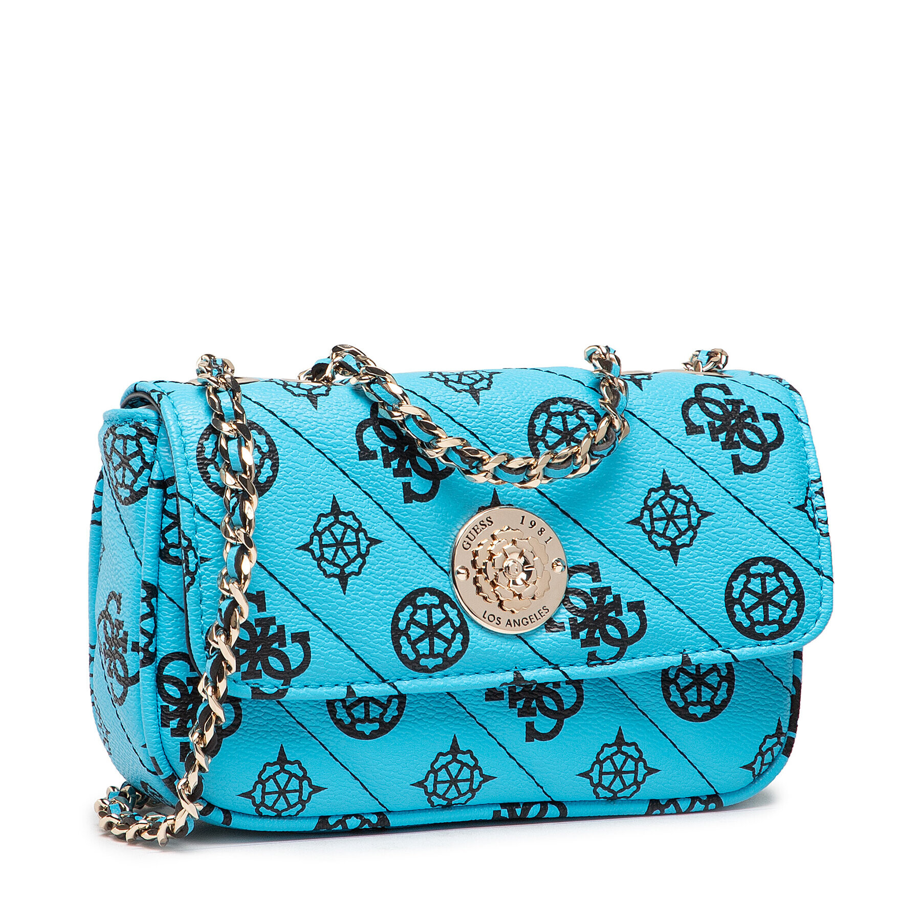 Guess Geantă Always Mini Crossbody Flap HWPG84 25780 Albastru - Pled.ro