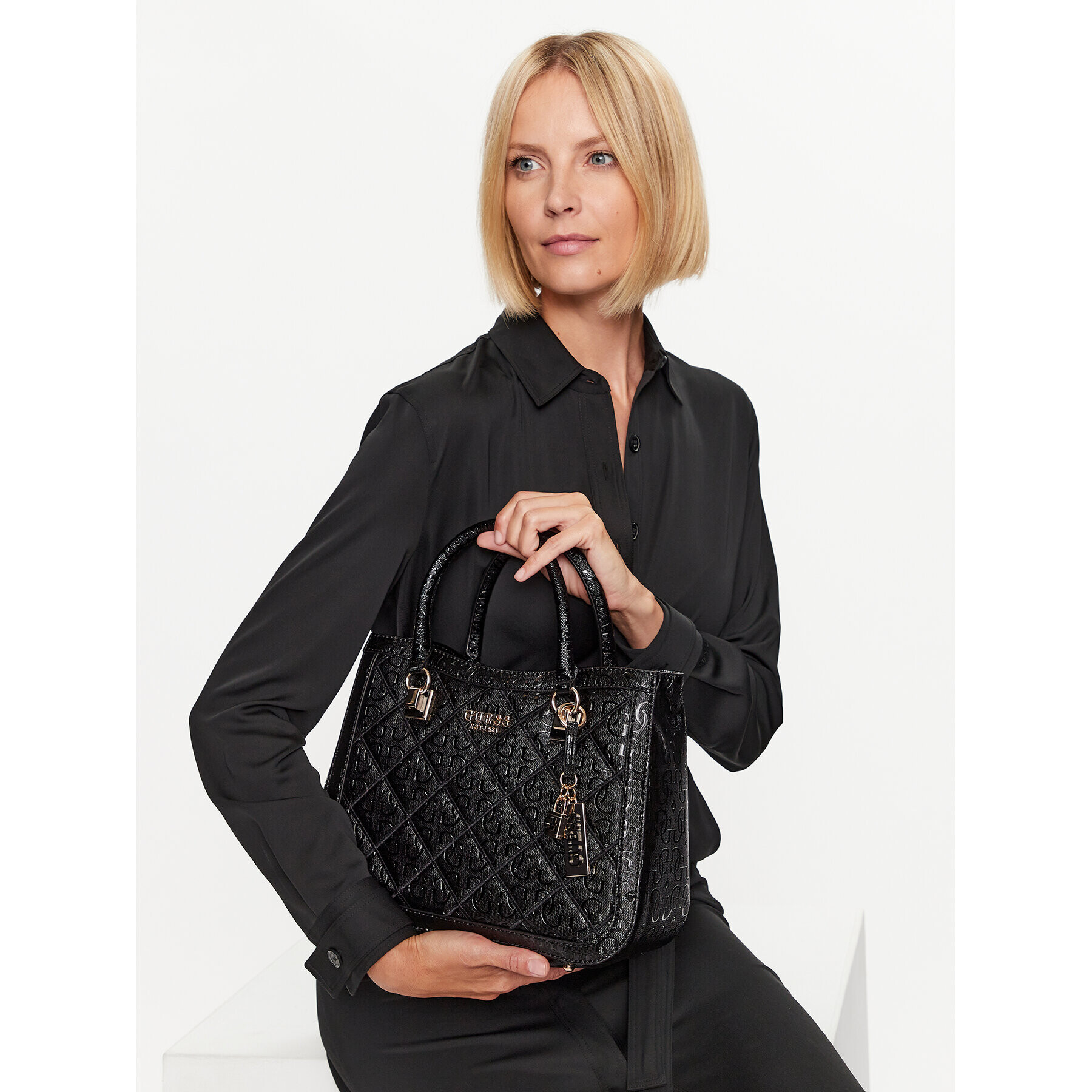 Guess Geantă Caddie (GG) HWGG87 83060 Negru - Pled.ro