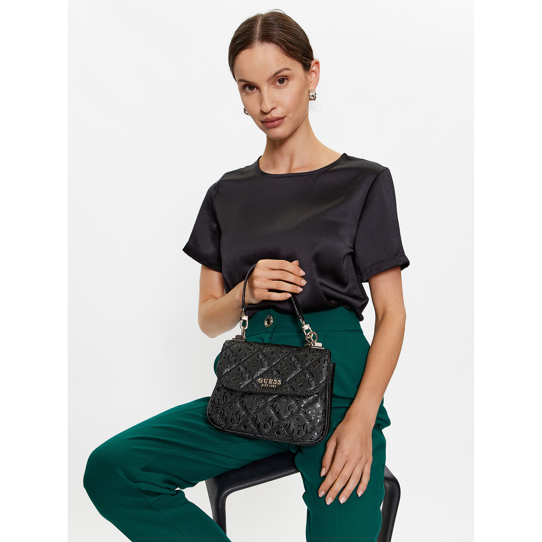 Guess Geantă Caddie (GG) HWGG87 83190 Negru - Pled.ro